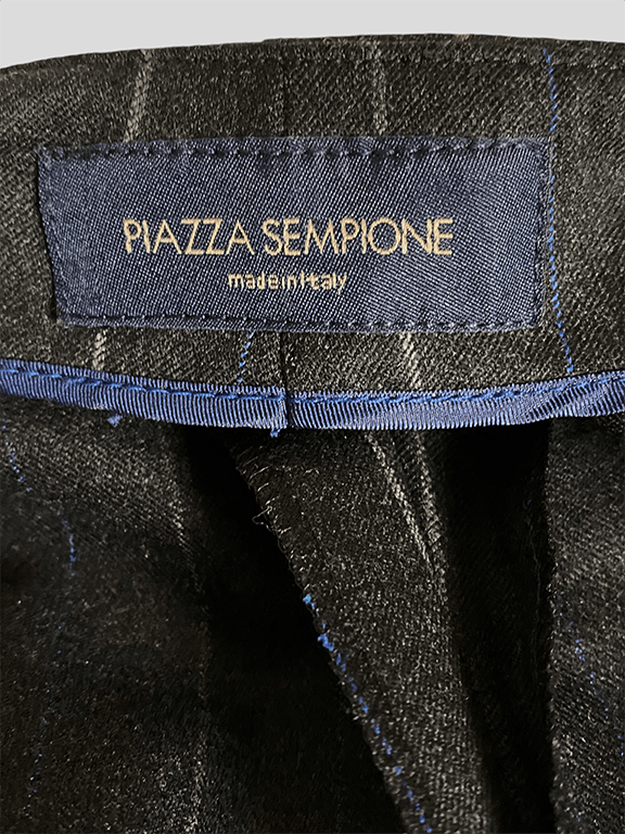 Piazza Sempione Chalk stripe wool tapered pant Size 30" / US 8 / IT 44 - 8 Thumbnail