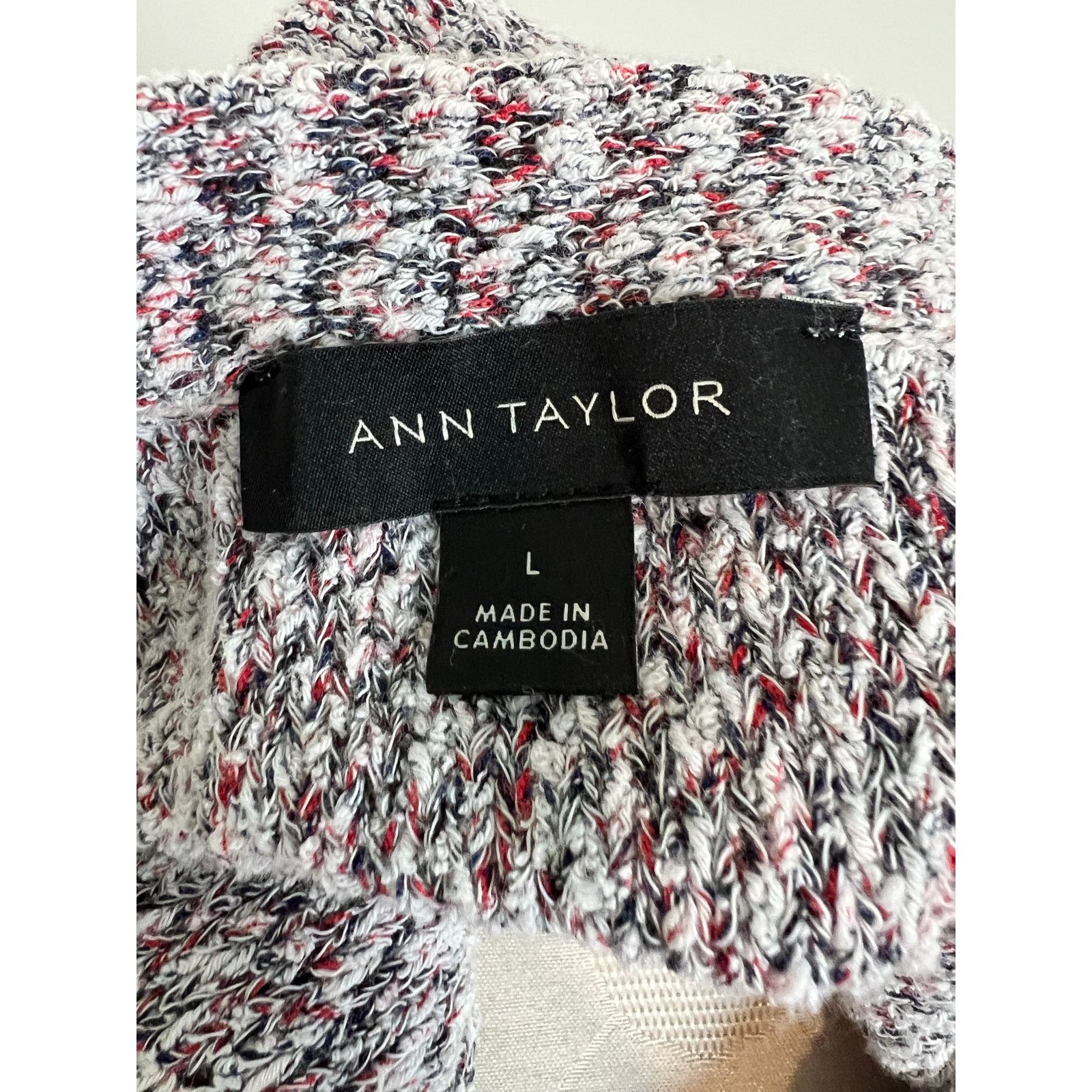 Ann Taylor Ann Taylor Short Sleeve Multicolor Sweater Midi Dress Large Size L / US 10 / IT 46 - 7 Thumbnail
