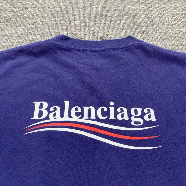 Balenciaga Balenciaga Blue Wave Coke Short Sleeves Size US S / EU 44-46 / 1 - 9 Thumbnail