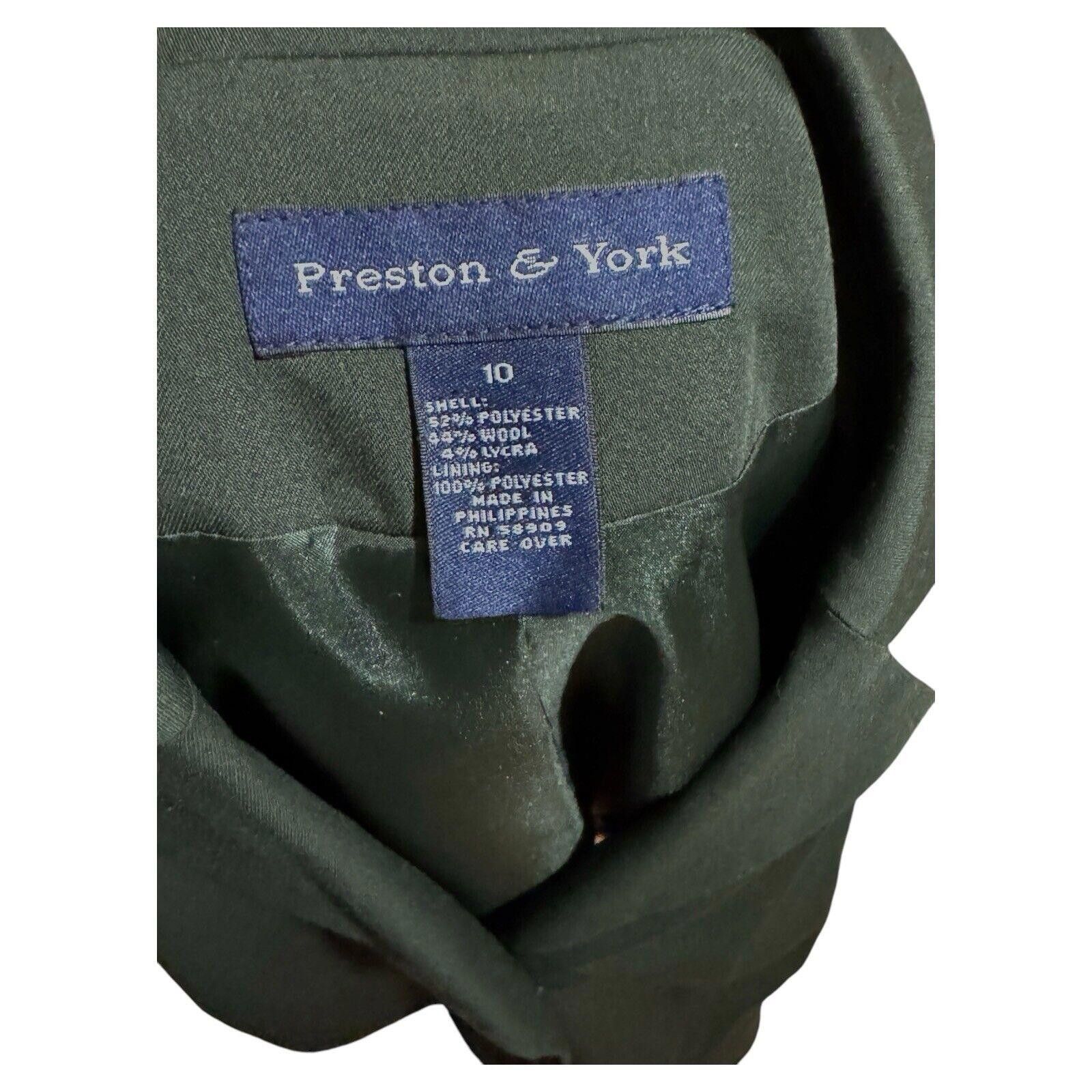 Preston & York Preston & York Green Blazer Jacket Long Sleeve Holiday 10 Size L / US 10 / IT 46 - 3 Thumbnail
