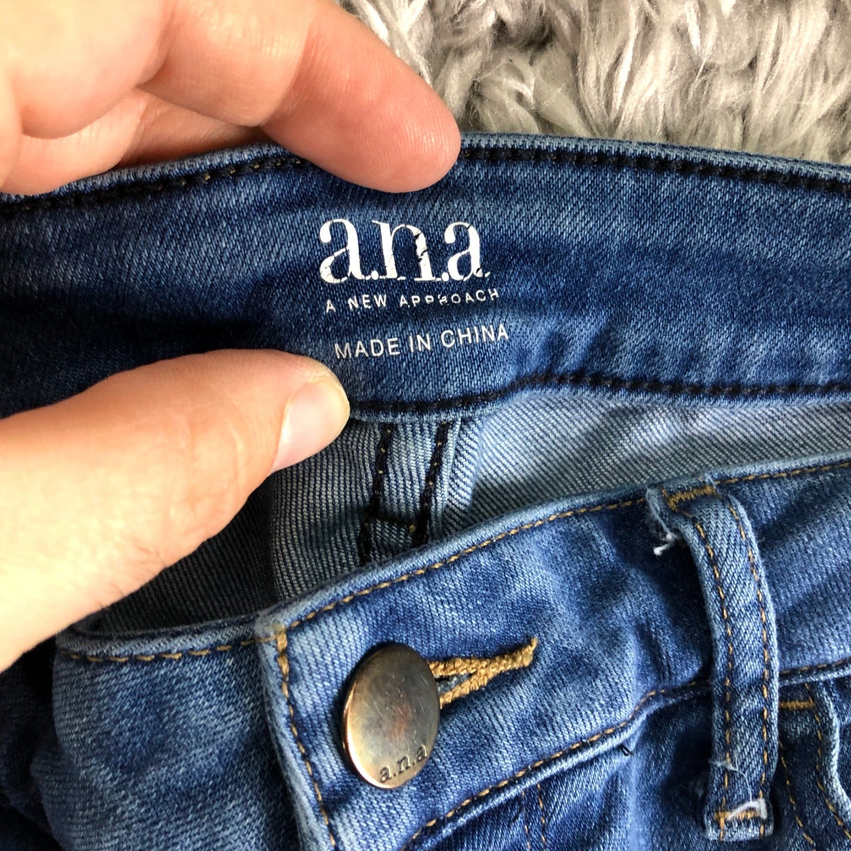 Denime a.n.a Womens Jeans Mid Rise Jegging 8 Regular Blue Denim Jeans Womens Size 30" / US 8 / IT 44 - 7 Thumbnail