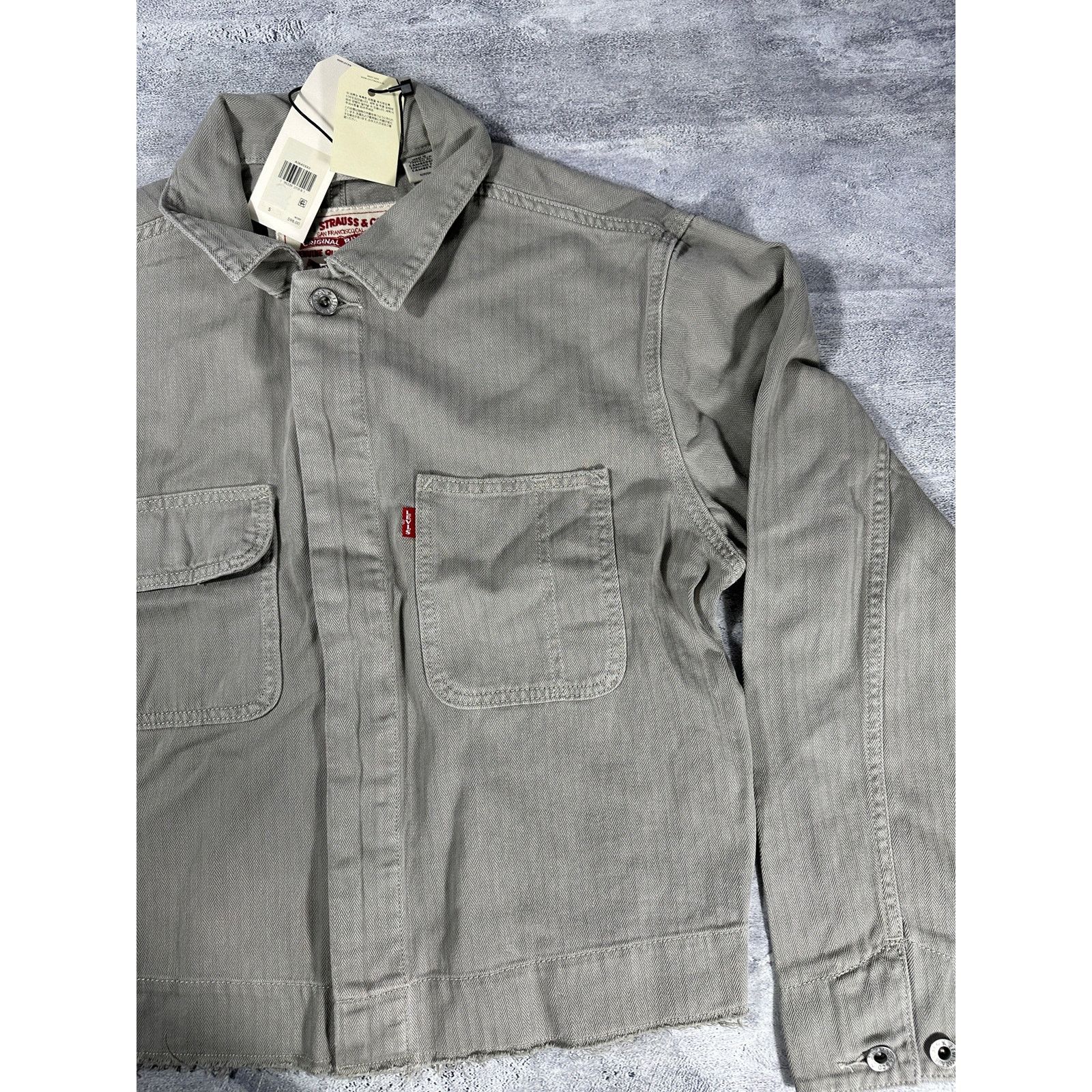 Levi's Levi's Light Weight Cropped Gray Denim Jacket Size S / US 4 / IT 40 - 8 Thumbnail
