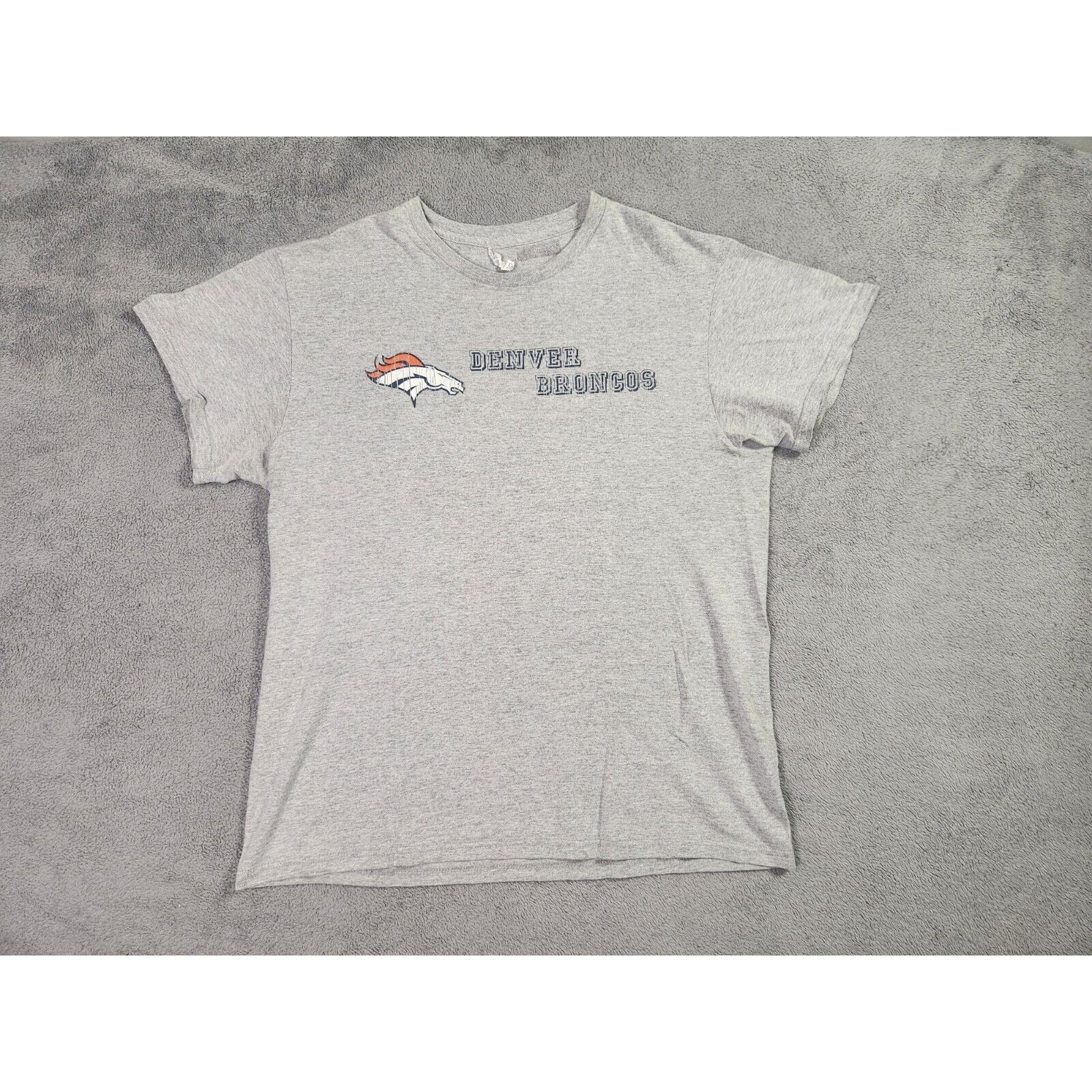 Delta Denver Broncos Shirt Adult Mens Medium Gray Orange Spell Out Size US M / EU 48-50 / 2 - 1 Thumbnail