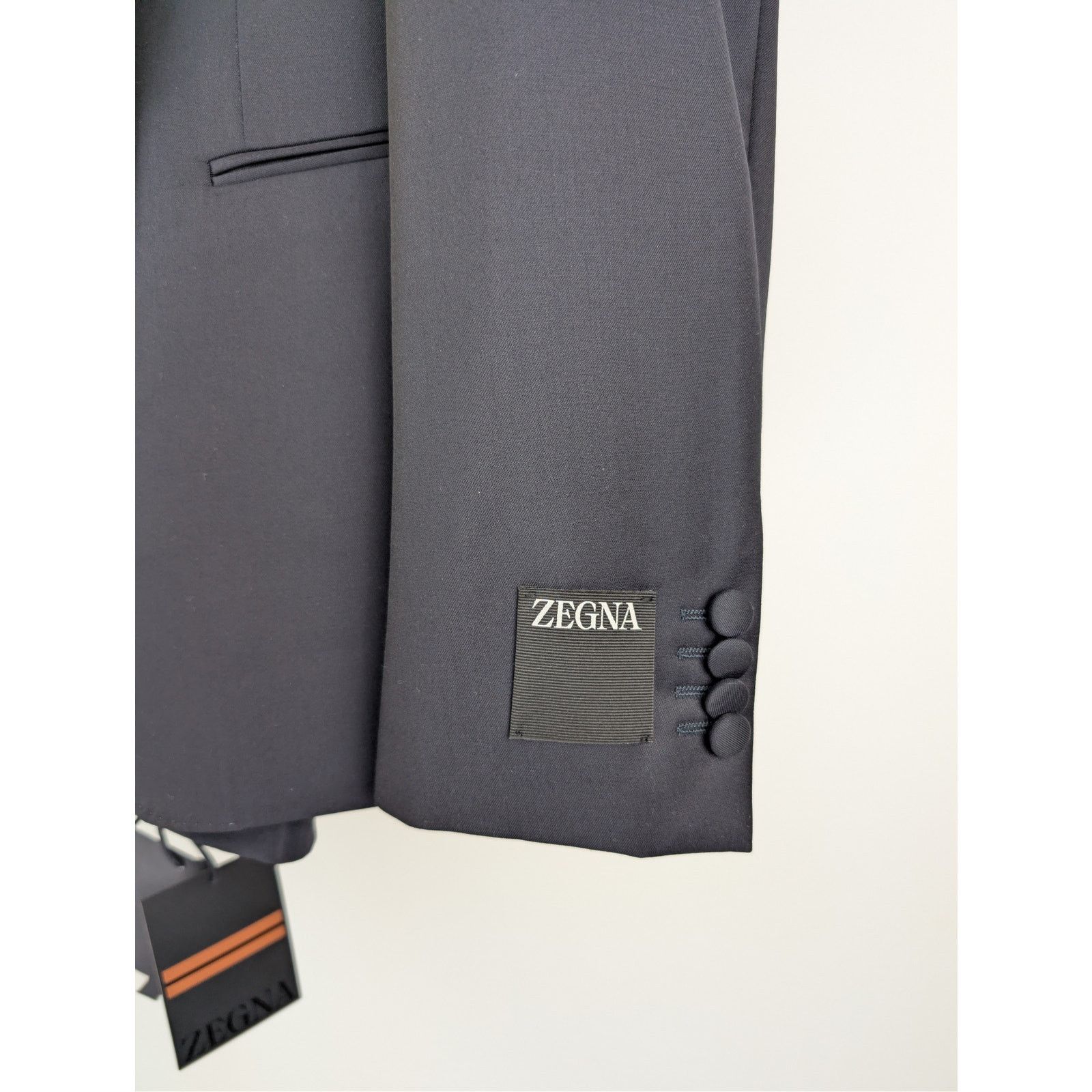 Ermenegildo Zegna o1rshd1 Mens Suit - Blazer and Casual Pants in Black Size US M / EU 48-50 / 2 - 5 Thumbnail