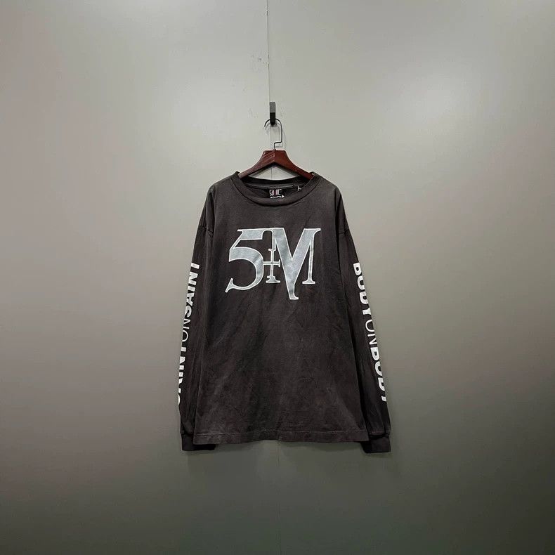 Saint Michael Saint Michael Grey monogrammed logo long sleeve 2504-Nextar Size US M / EU 48-50 / 2 - 1 Thumbnail