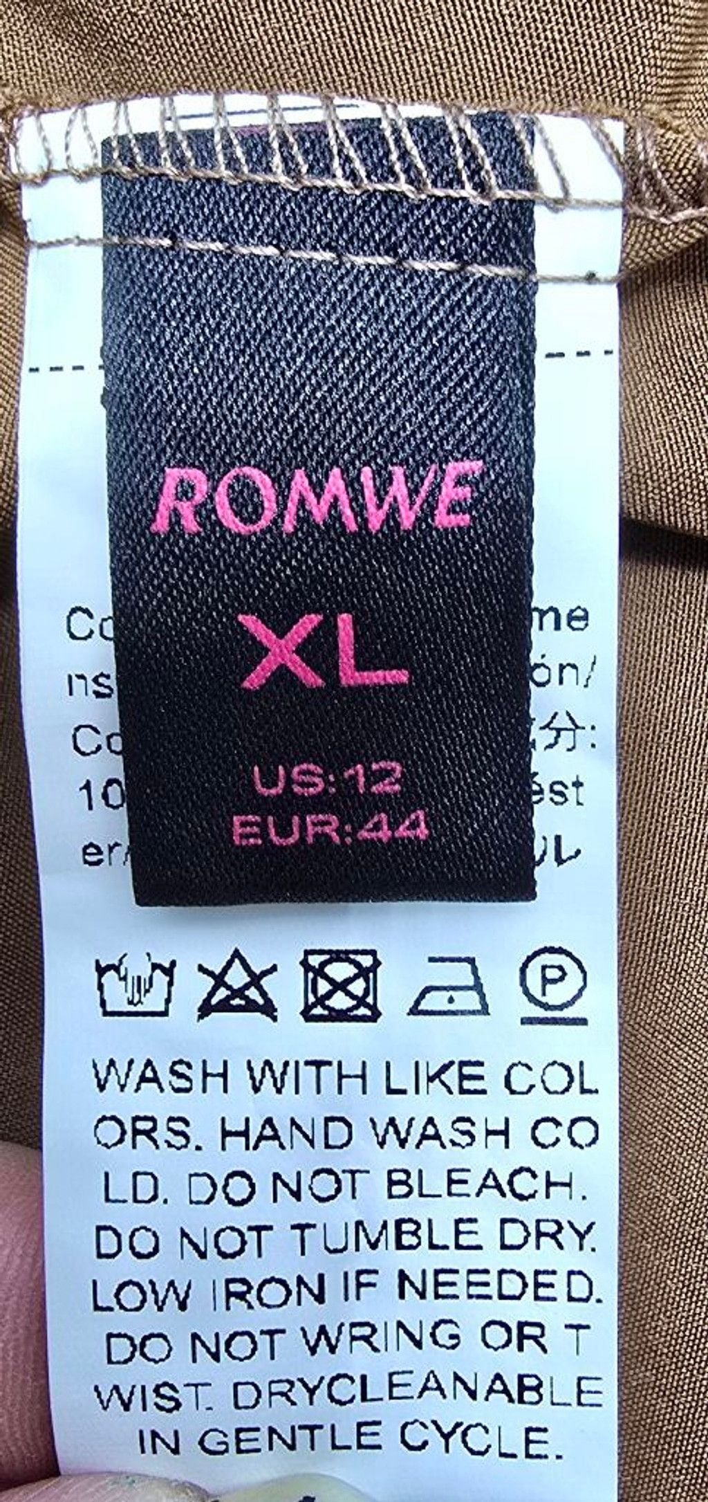 The Unbranded Brand Women's ROMWE Brown Off-Shoulder Dress, Size XL Size XL / US 12-14 / IT 48-50 - 9 Thumbnail