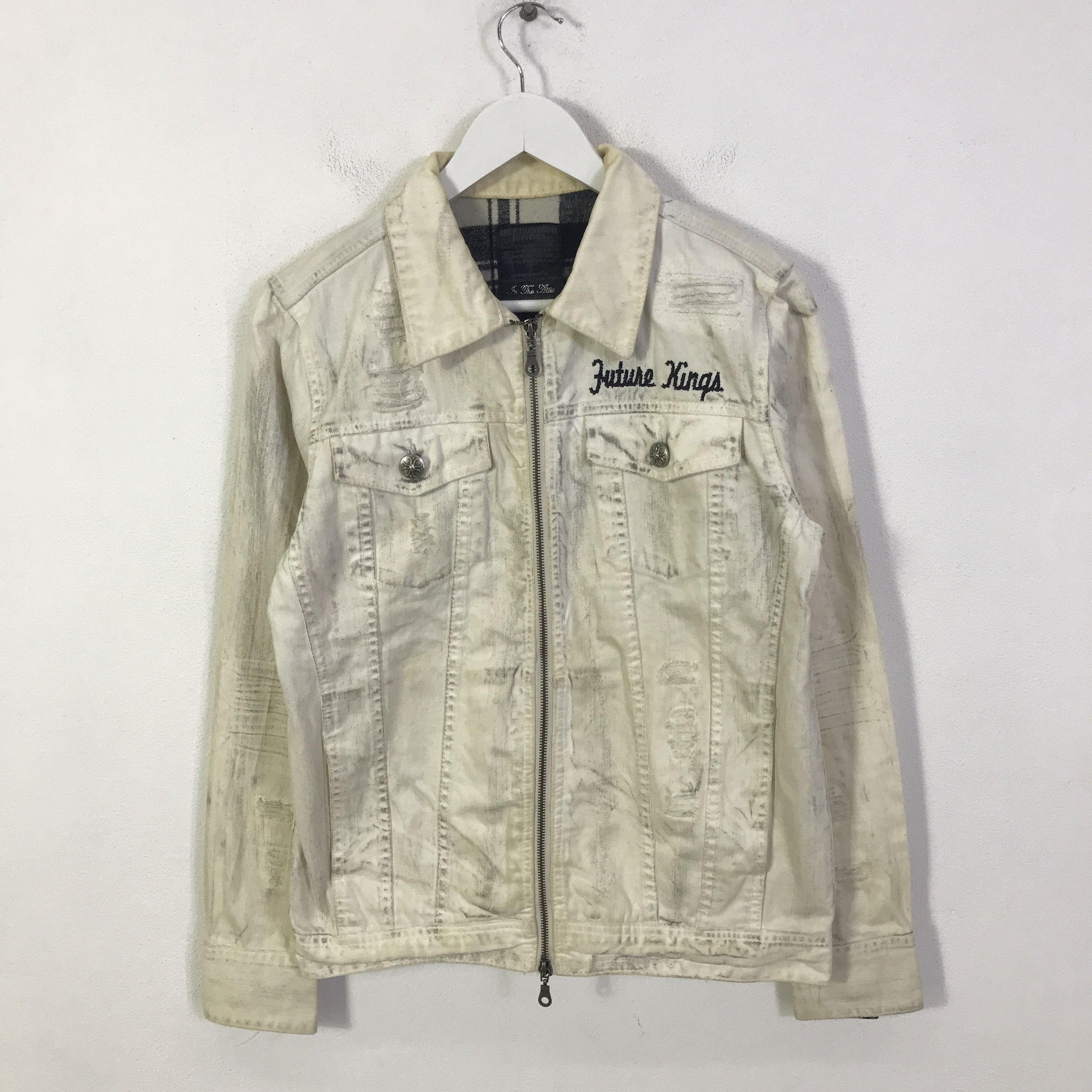 In The Attic y2k In the Attic punk future kings denim jacket K124B7 Size US M / EU 48-50 / 2 - 3 Thumbnail