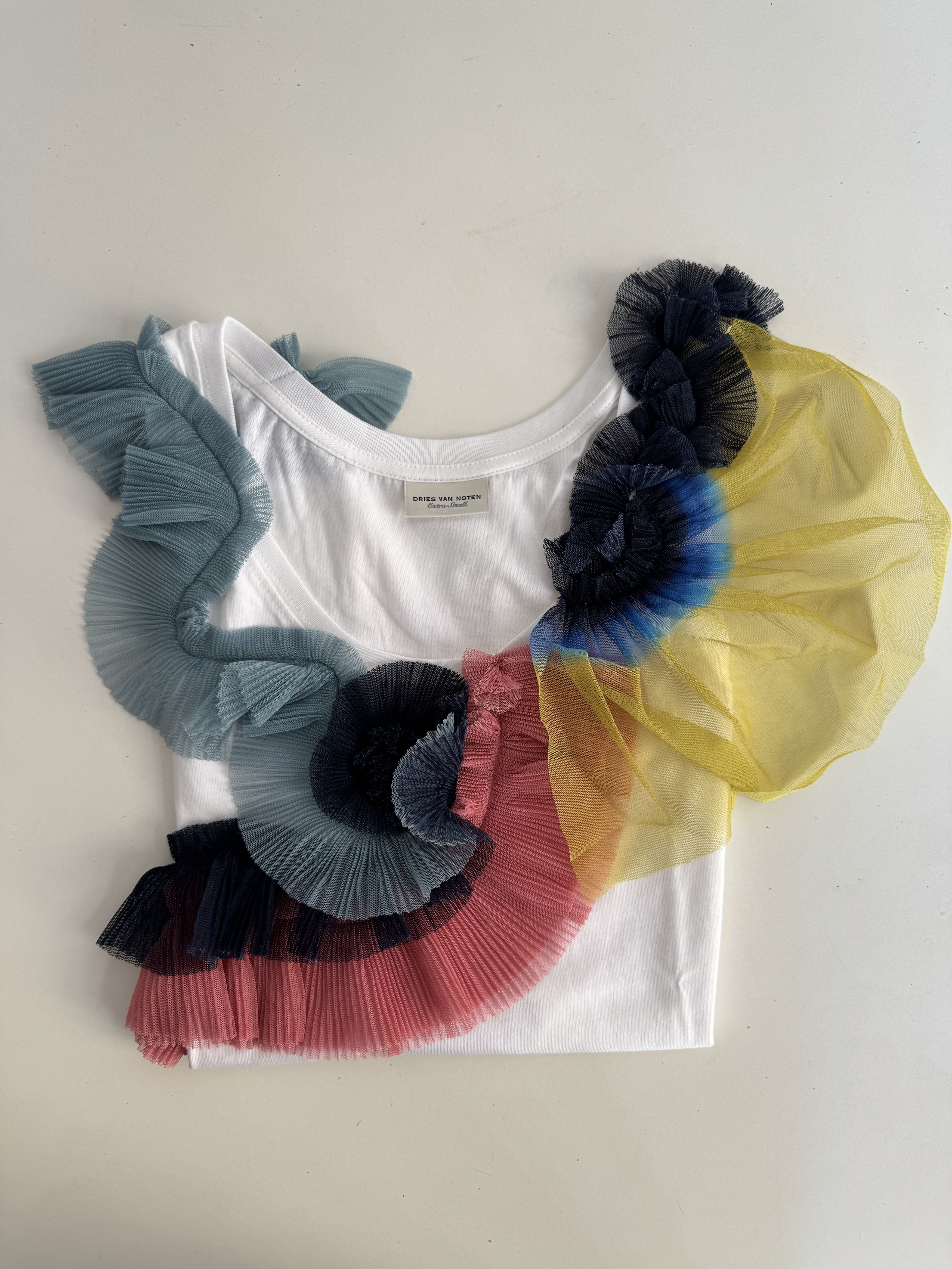 Dries Van Noten Ruffled Tulle Sleeveless Top Size S / US 4 / IT 40 - 5 Thumbnail