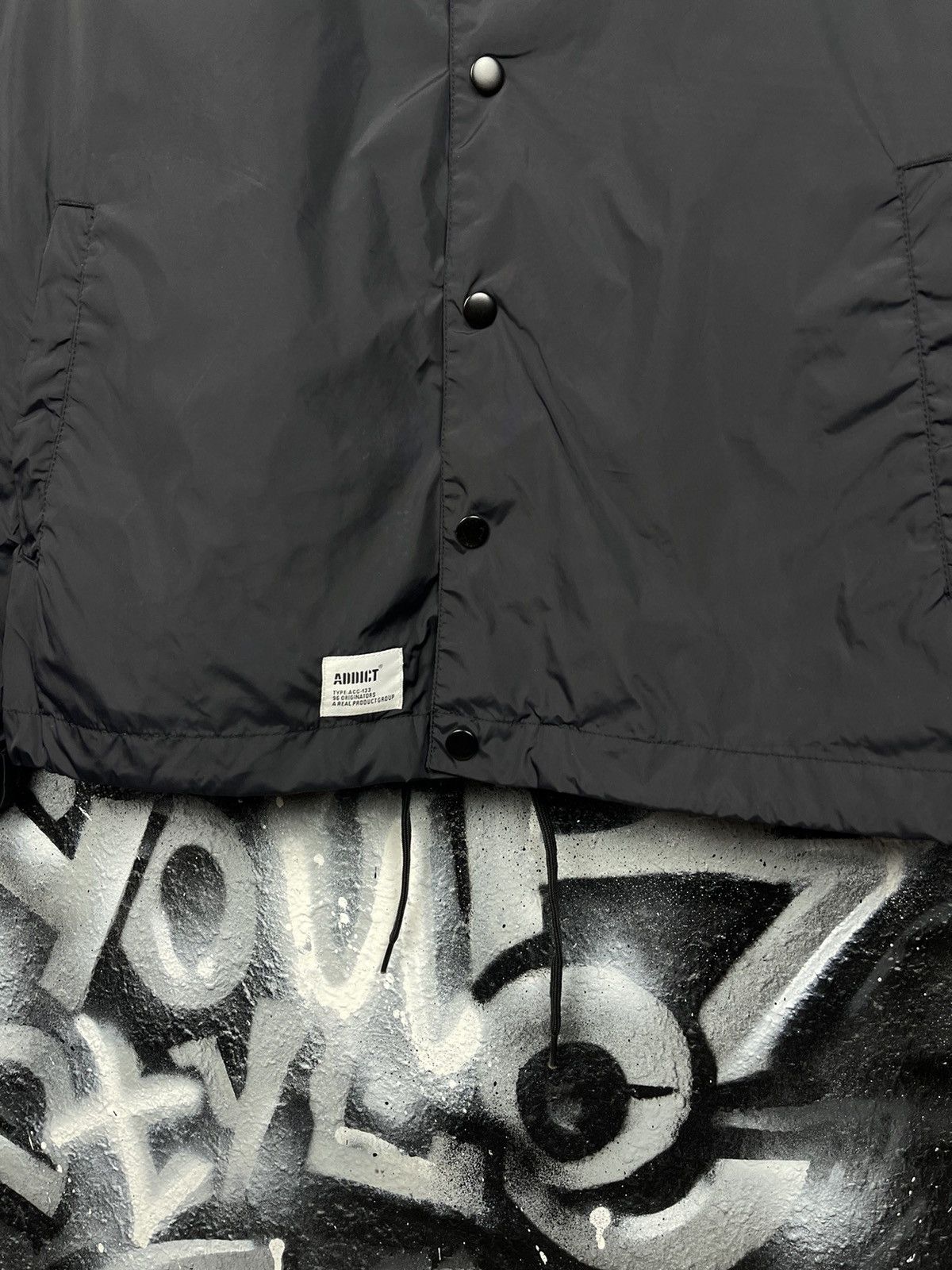 ADDICT Addict London Beats Collection Black Nylon Coach Jacket Men’s Size Large Size US L / EU 52-54 / 3 - 7 Thumbnail
