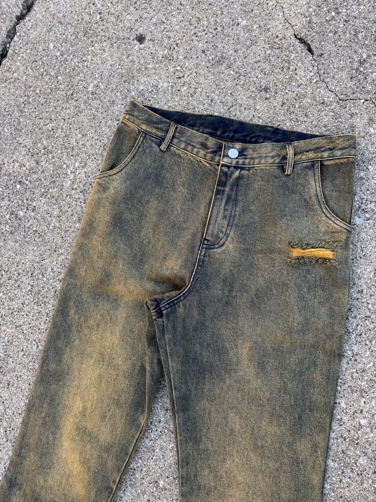 Hysteric Glamour × If Six Was Nine × Japanese Brand Rare mud panel cut denim Size US 29 - 4 Thumbnail