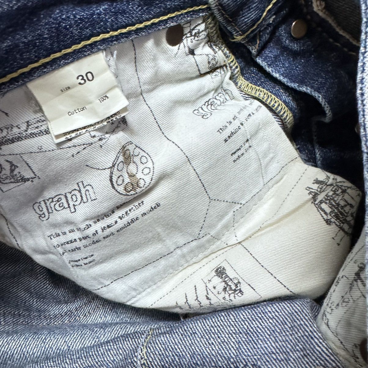 Jelado 17oz Graph Zero Distressed Denim Selvedge Jeans Natural Fade Size US 30 / EU 46 - 20 Thumbnail