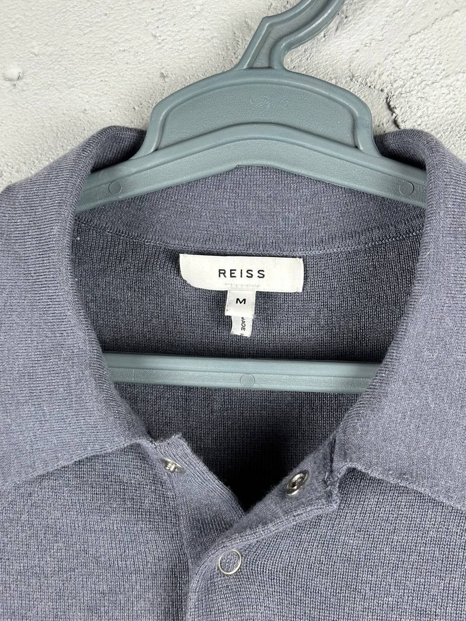 Reiss Reiss Striped Textured Knitted Polo Button Shirt Size US M / EU 48-50 / 2 - 4 Thumbnail