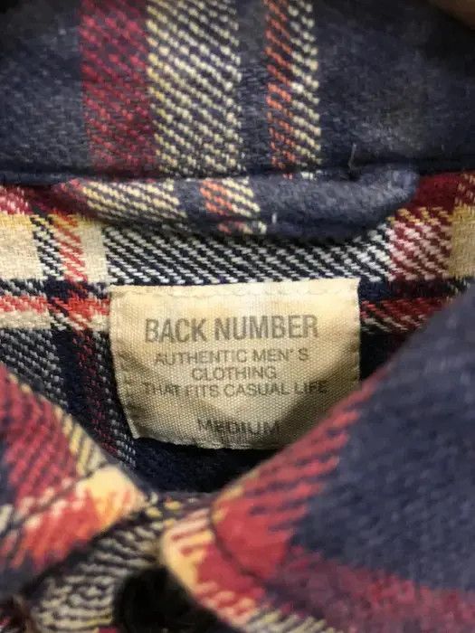 Japanese Brand Japanese Brand Back Number Plaid Tartan Flannel Shirt 👕 Size US M / EU 48-50 / 2 - 3 Thumbnail