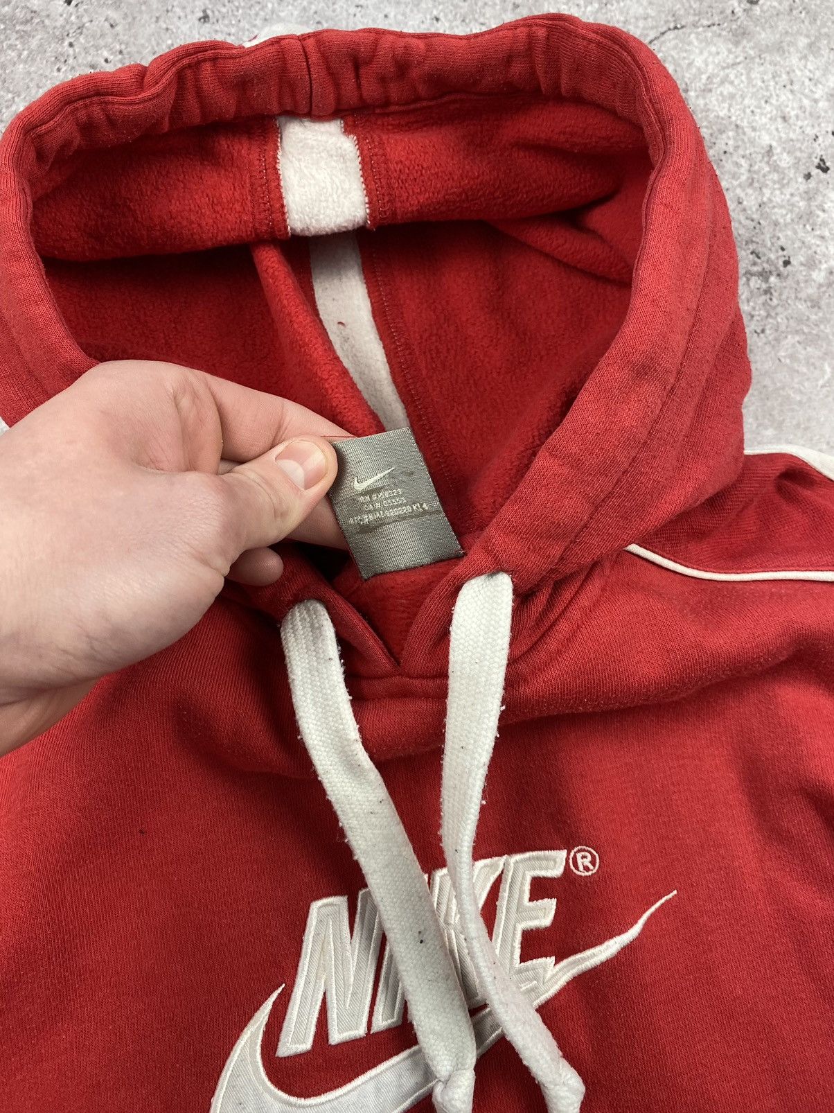 Nike × Vintage Vintage Y2K Nike Big Logo Stripe Hoodie Size US L / EU 52-54 / 3 - 4 Thumbnail
