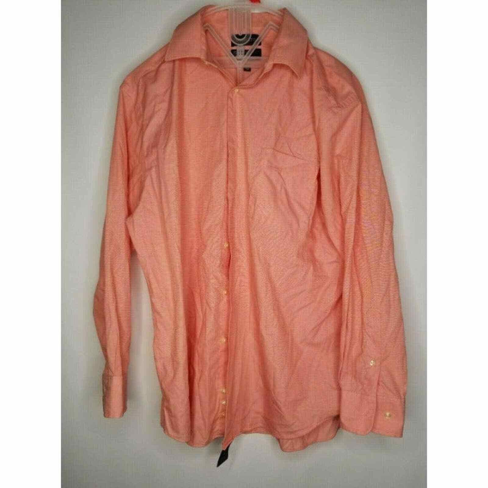 Covington Covington Dress Shirt Large Button Down Peachy Spring Lrg Size 42R - 2 Thumbnail