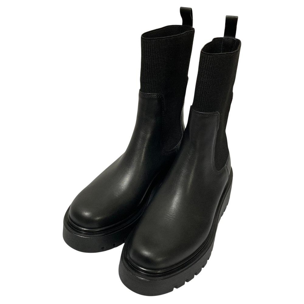 Other Other CORSO ROMA 9 Side Gore Rib Knit Boots Leather Shoes DUTY FREE for USA Size ONE SIZE - 1 Thumbnail