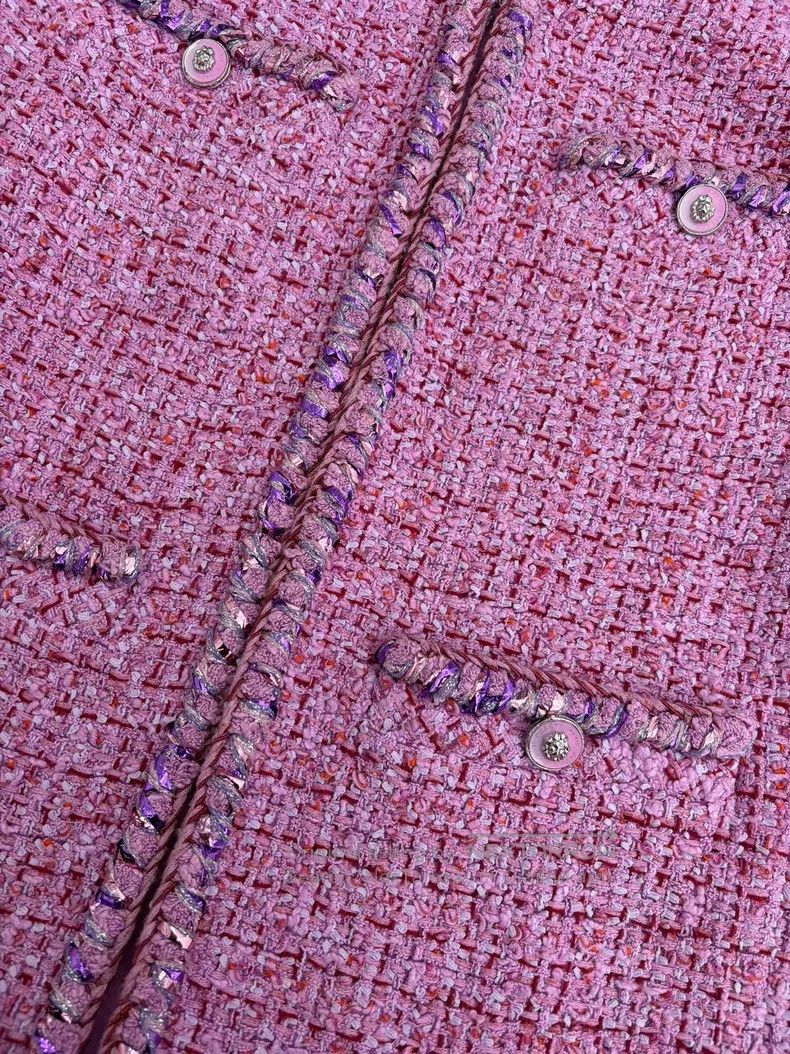 Chanel Chanel Spring and summer pink and purple woven long vest Size XXS / US 00 / IT 34 - 3 Thumbnail