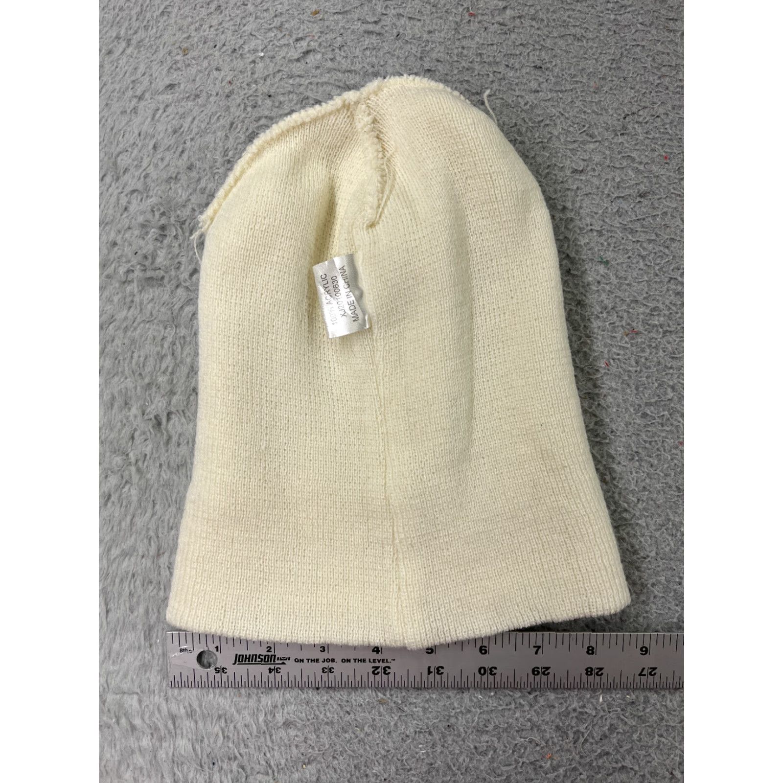 Vintage Lanza Beanie Womens One Size Ivory Knit Made USA Acrylic I Love San Francisco Toque Size ONE SIZE - 5 Thumbnail