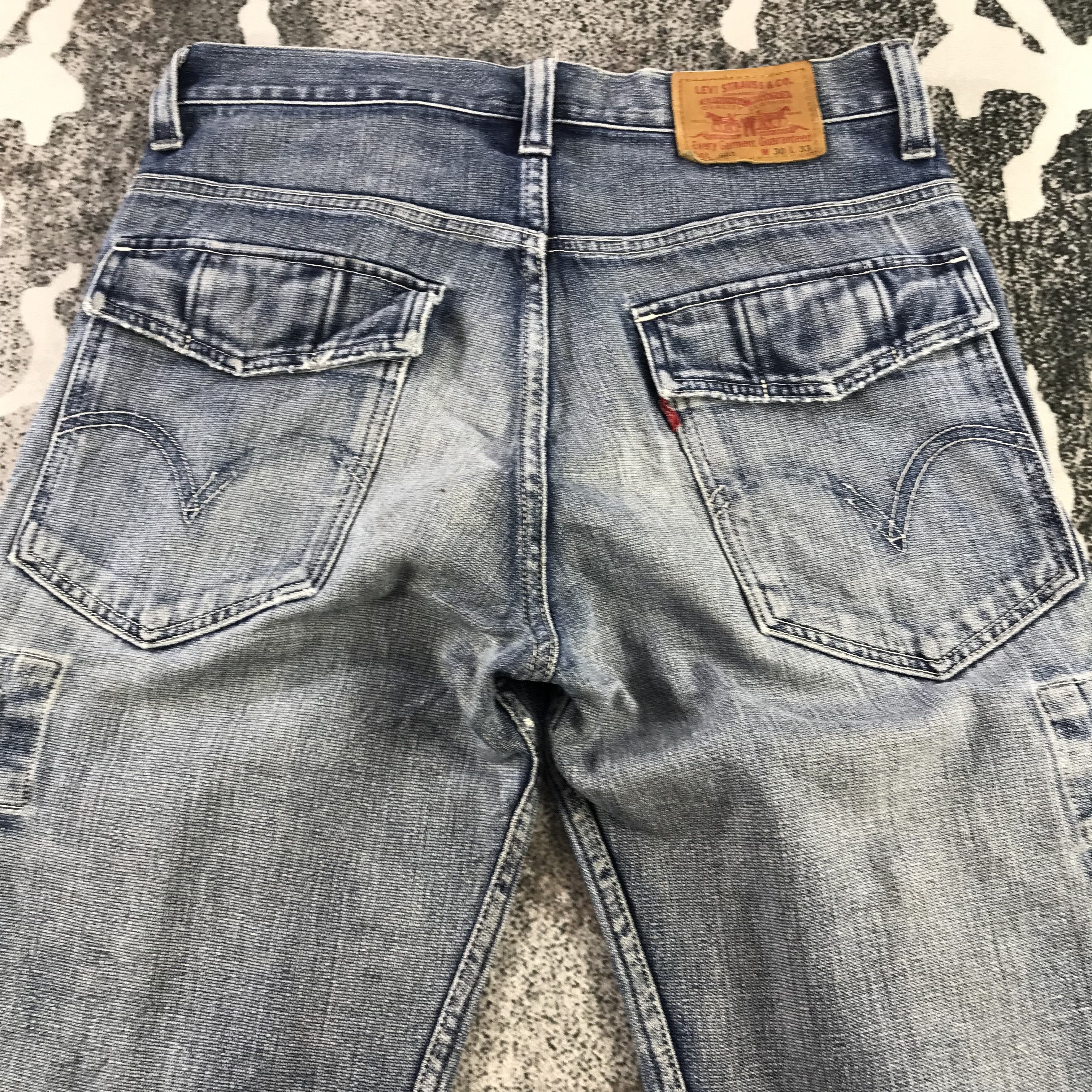 Levi's Vintage Distress Levis 503 Jeans Cargo Denim KJ3362 Size US 30 / EU 46 - 4 Thumbnail