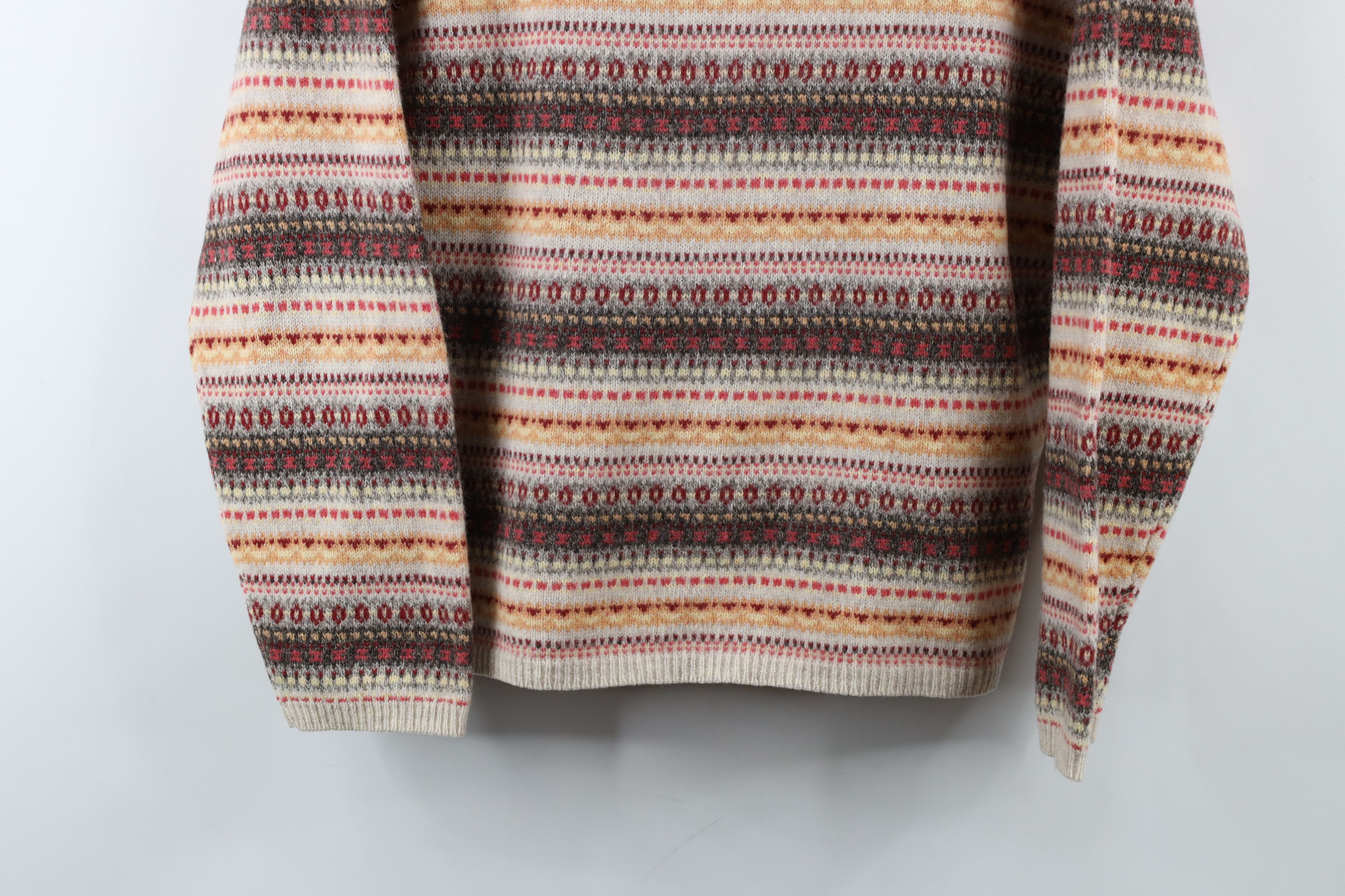 Eddie Bauer × Vintage Vintage 90s Eddie Bauer Lambswool Knit Fair Isle Sweater Size L / US 10 / IT 46 - 3 Thumbnail