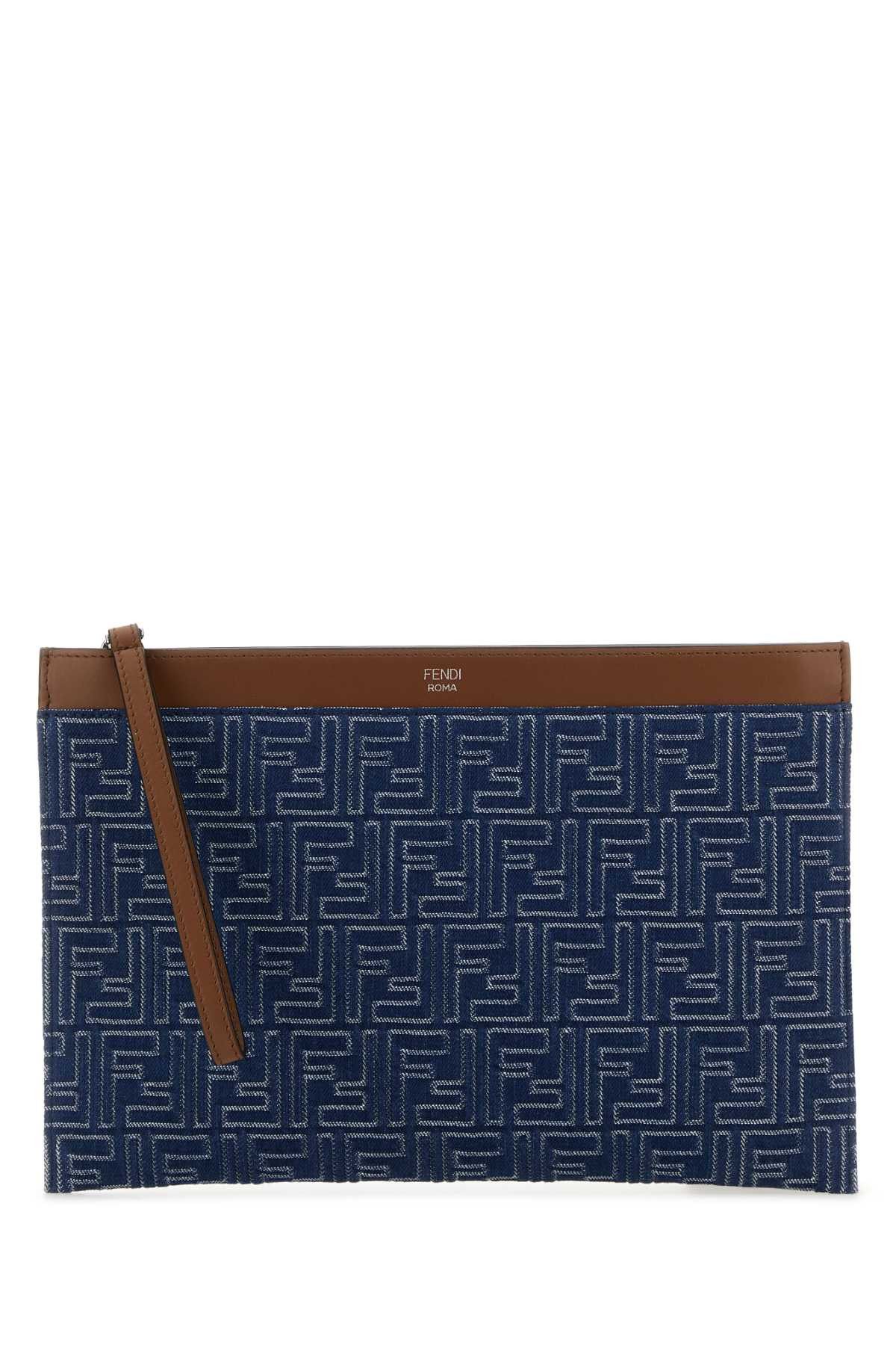 クラッチバッグ Fendi Embroidered Denim Beauty Case Fendi Embroidered Denim Beauty Case | Grailed