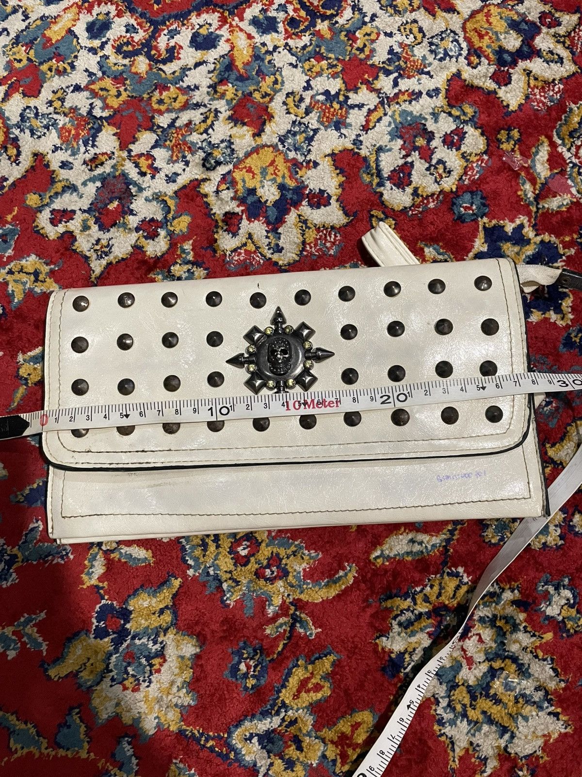 20471120 Grunge Leather Handbag Studded Skull White If Six Was Nine Size ONE SIZE - 9 Thumbnail