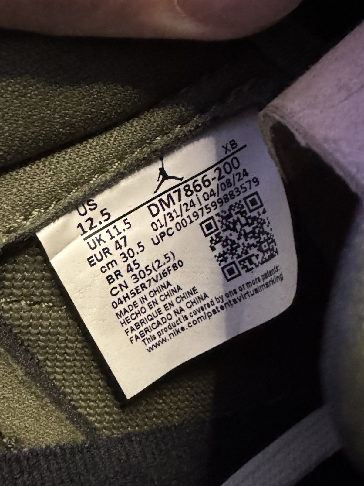 Jordan Brand × Travis Scott 12.5 Travis Scott Jordan 1 Low OG SP Medium Olive Size US 12.5 / EU 45-46 - 7 Thumbnail