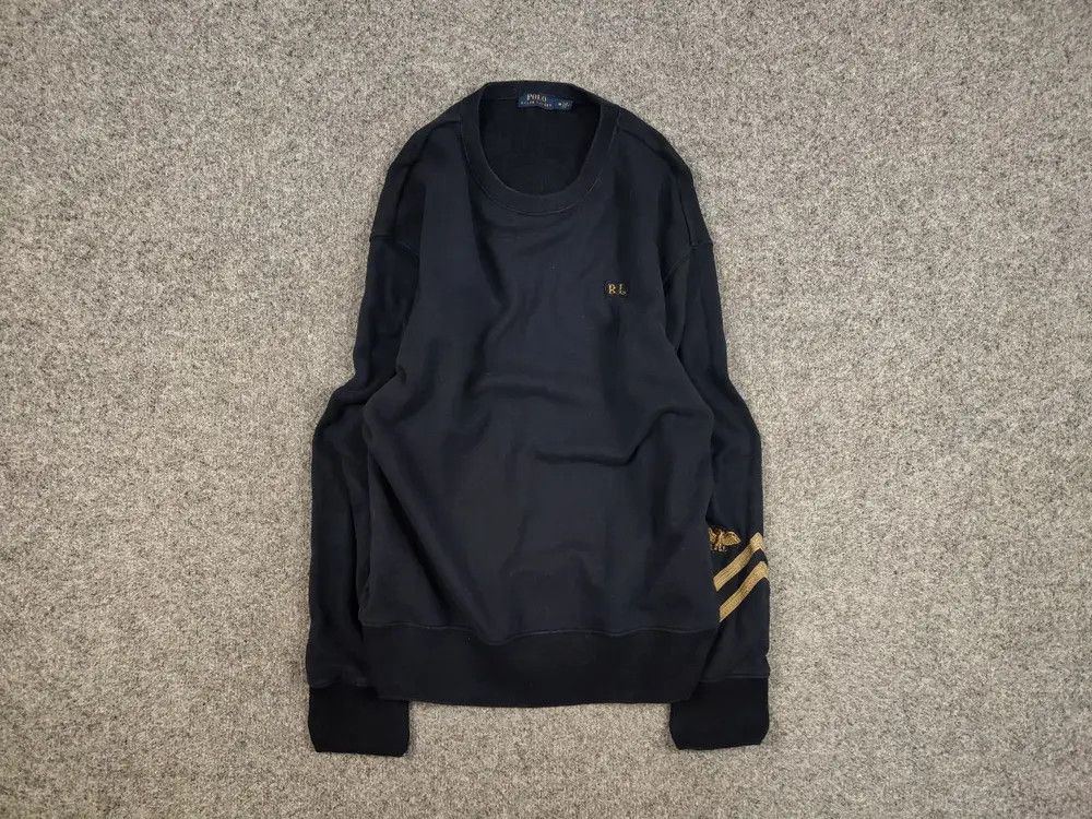 Polo Ralph Lauren Polo Ralph Lauren nau Blue Logo Crew Check Sweatshirt Size US M / EU 48-50 / 2 - 1 Thumbnail