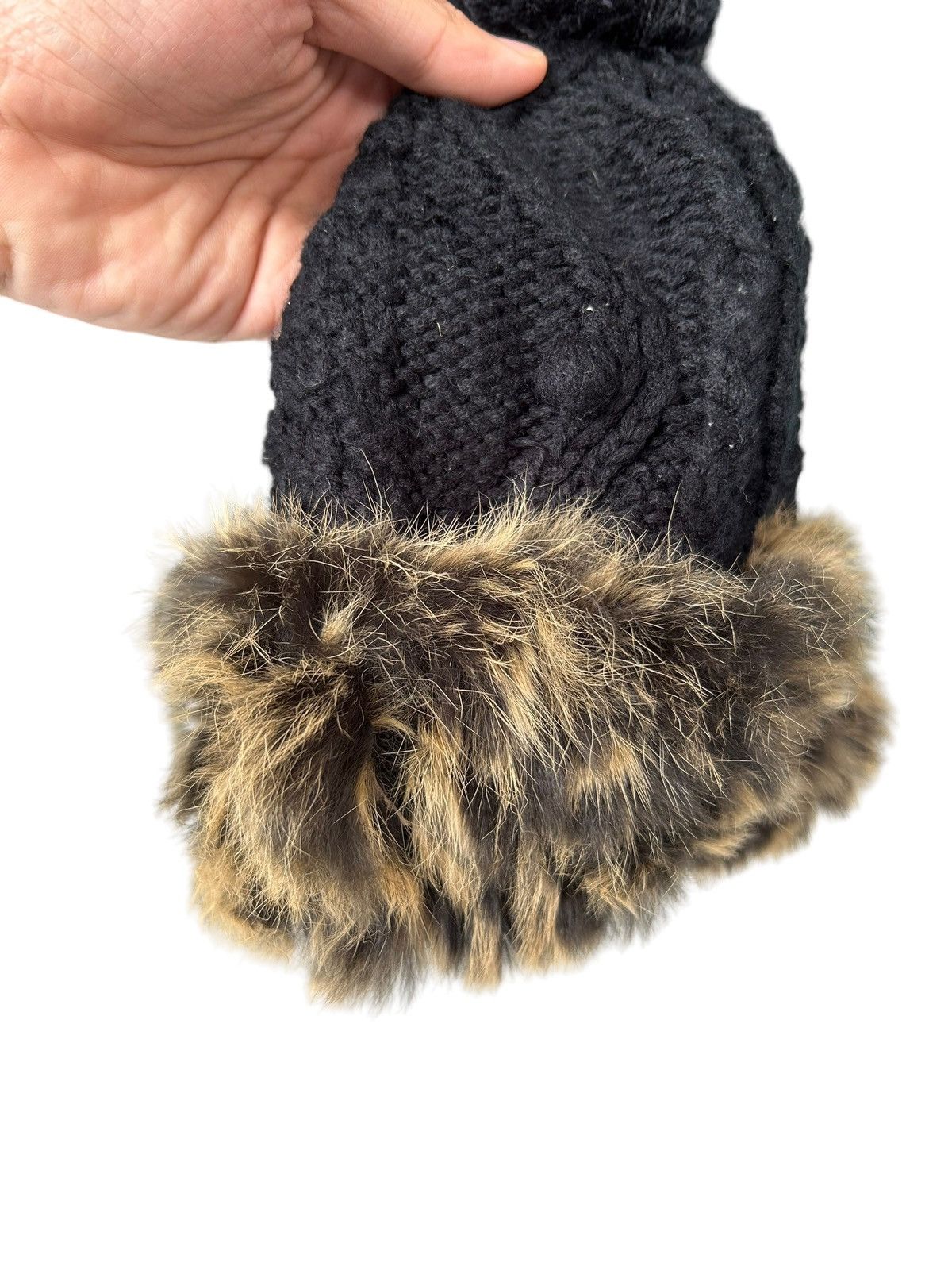 14th Addiction × If Six Was Nine × Le Grande Bleu (L.G.B.) Punk Bondage Style Knitt fur Beanie Hats ☠️☠️ Size ONE SIZE - 7 Thumbnail