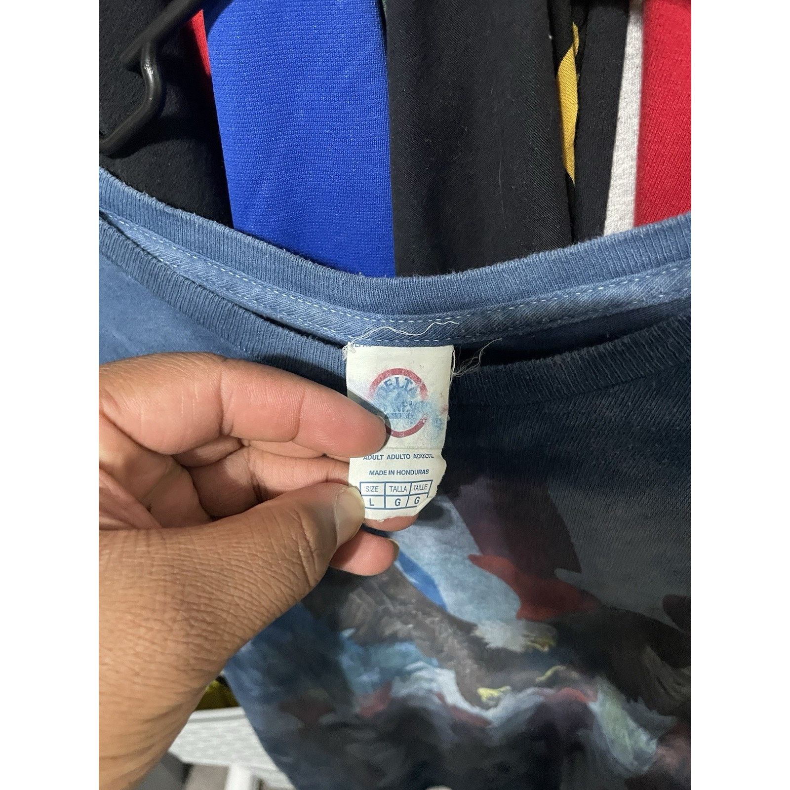 The Mountain Size L-VTG Y2K Bald Eagle American Flag AOP Rare 4th Of July Size US L / EU 52-54 / 3 - 3 Thumbnail
