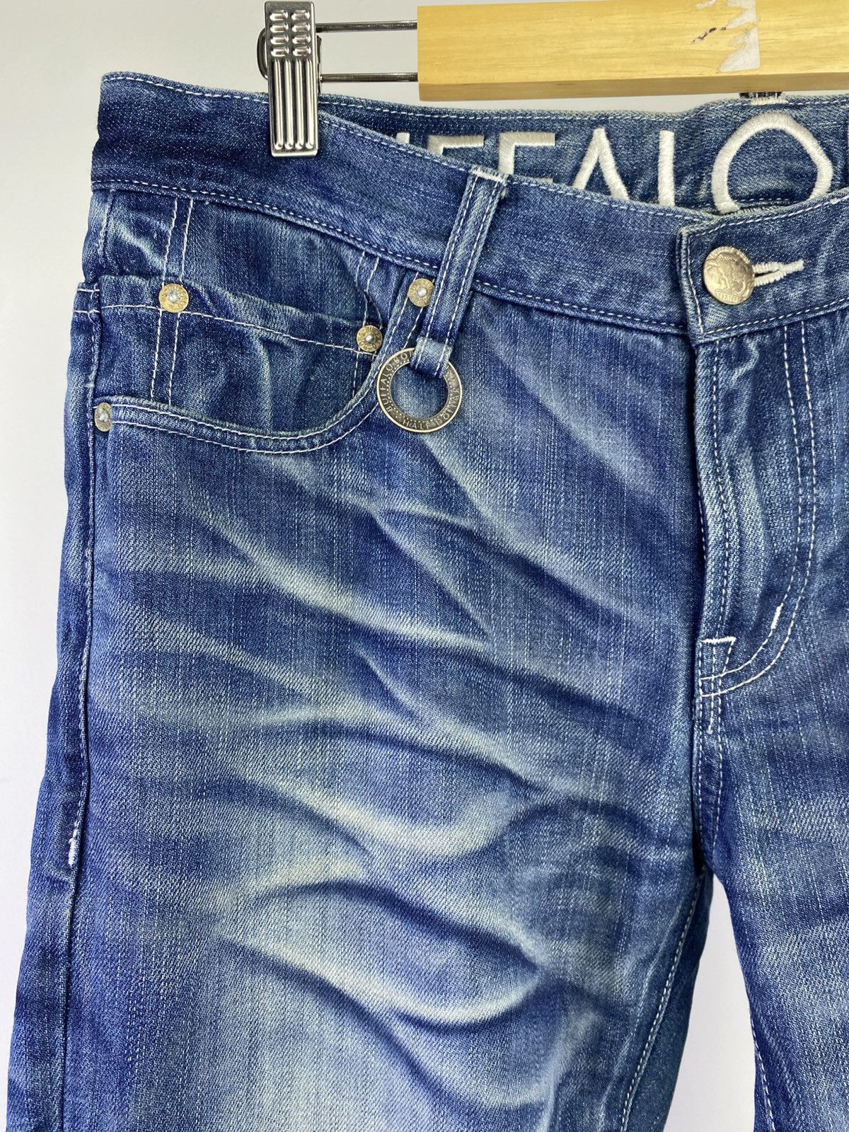BUFFALO BOBS Buffalo Bobs 00s Honeycomb Washed Denim Japan Size US 32 / EU 48 - 10 Thumbnail