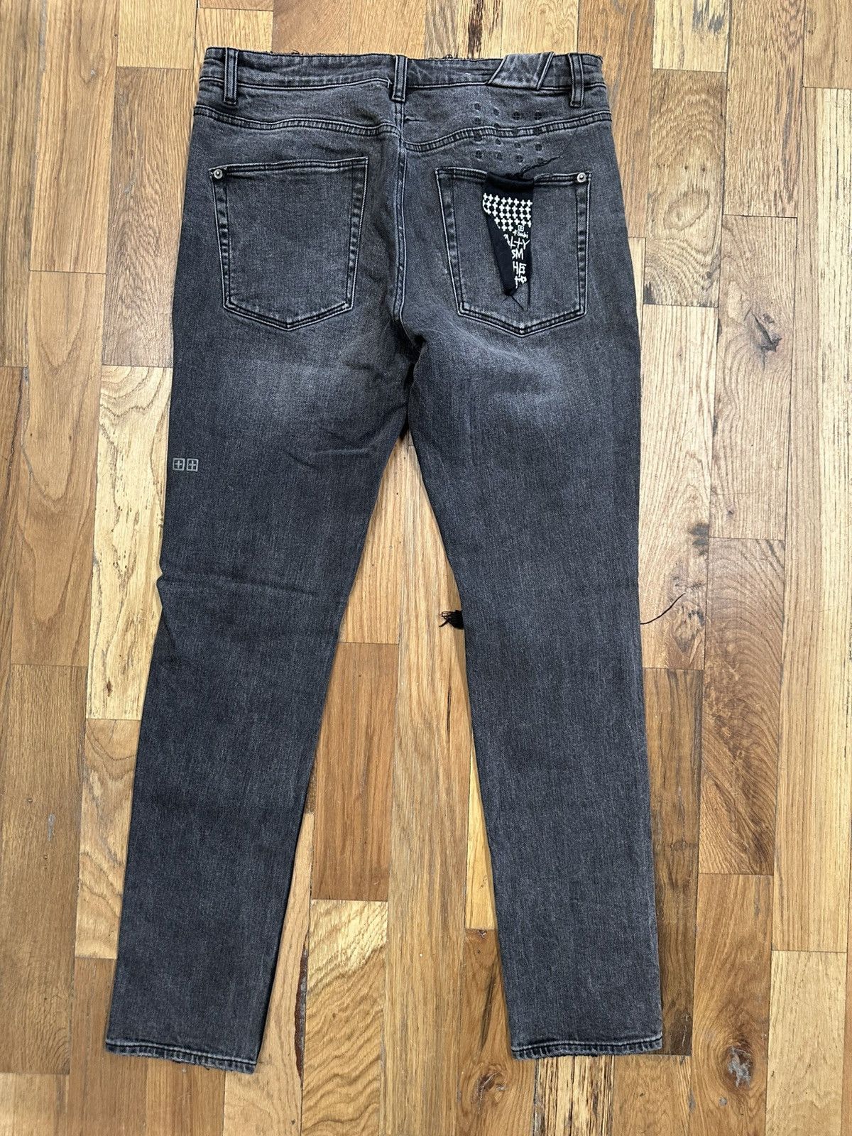 Ksubi Ksubi Knee Rip Exile Spell Grey Denim Jeans Size 34 Size US 34 / EU 50 - 2 Thumbnail