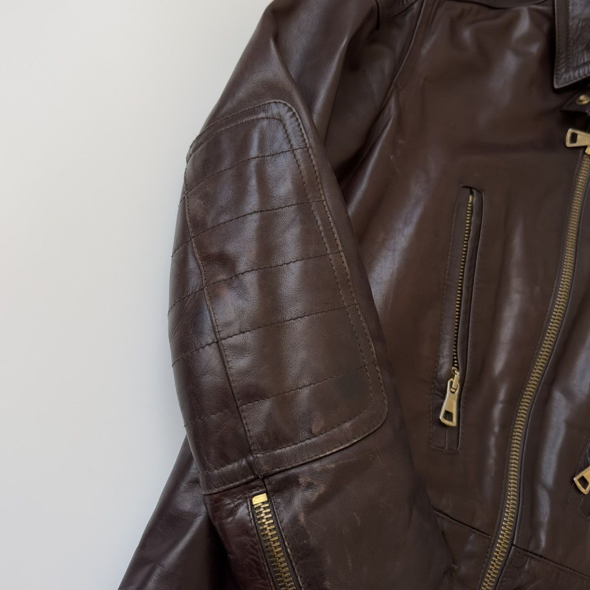 Dsquared2 F/W 2002 Dsquared2 Biker Leather Jacket Size 48 Homeless Size US M / EU 48-50 / 2 - 8 Thumbnail