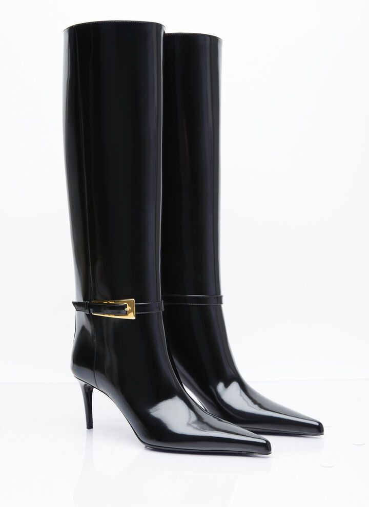 Saint Laurent Paris o1bcso1str0426 Lee Boots in Black Size US 6 / IT 36 - 2 Thumbnail