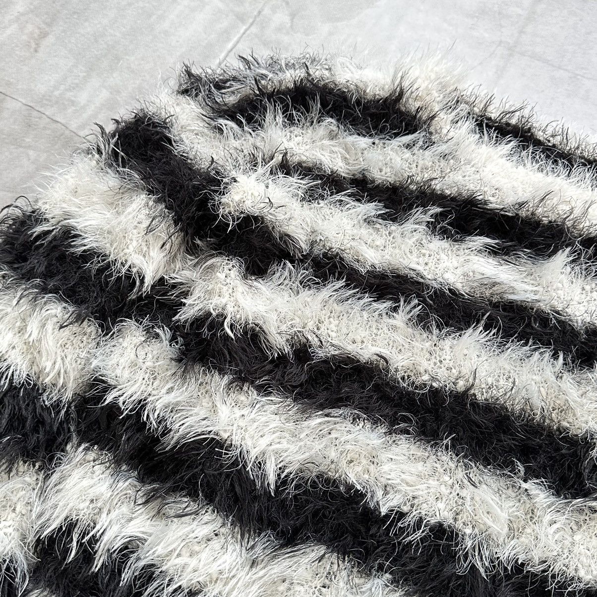 Hysteric Glamour × Undercover Crazy Fuzzy Junya Watanabe Style Striped Mohair Knit Sweater Size US XS / EU 42 / 0 - 8 Thumbnail