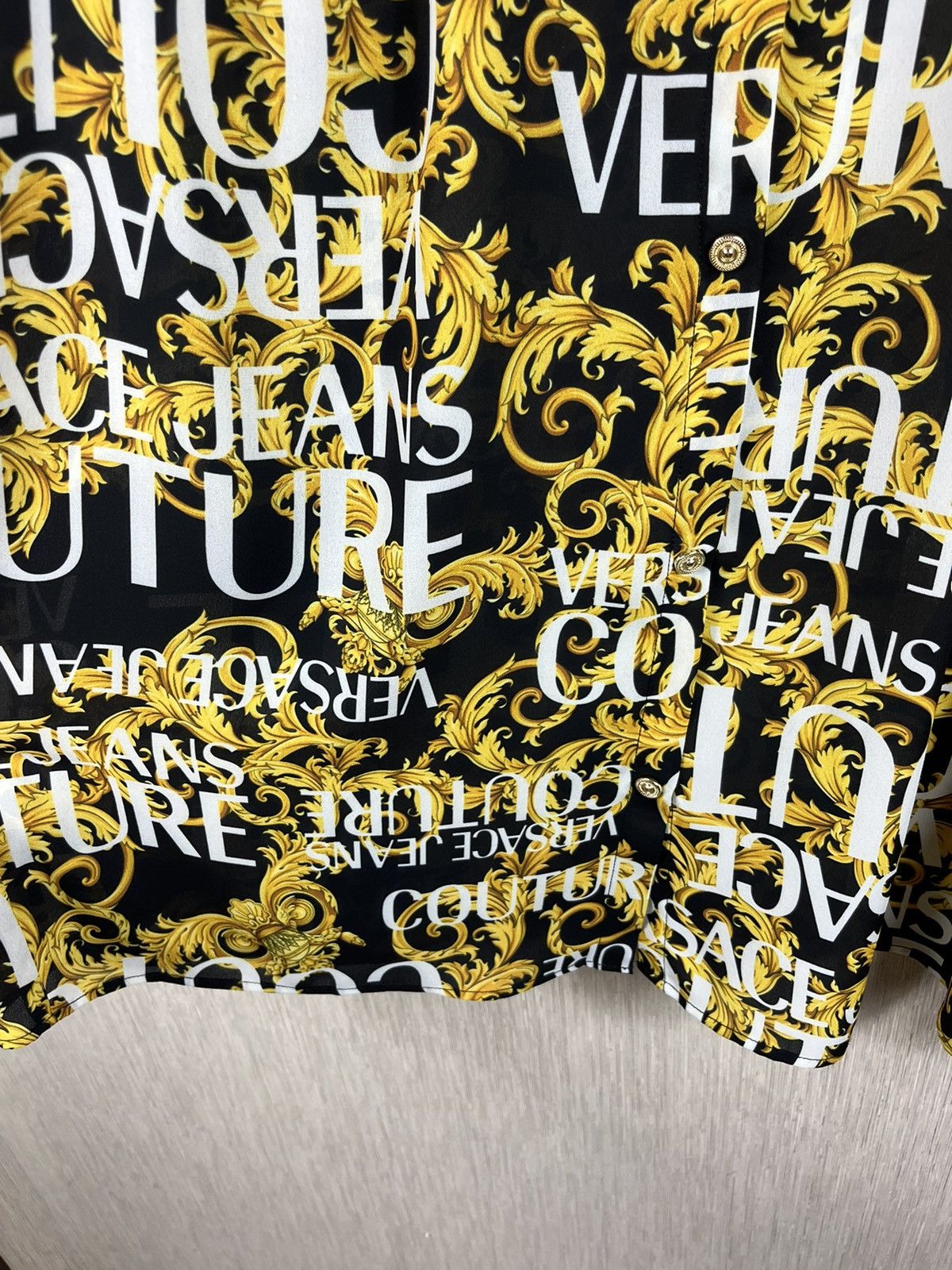Versace × Versace Jeans Couture Versace Jeans Couture full print shirt gold details monogram Size US L / EU 52-54 / 3 - 12 Thumbnail