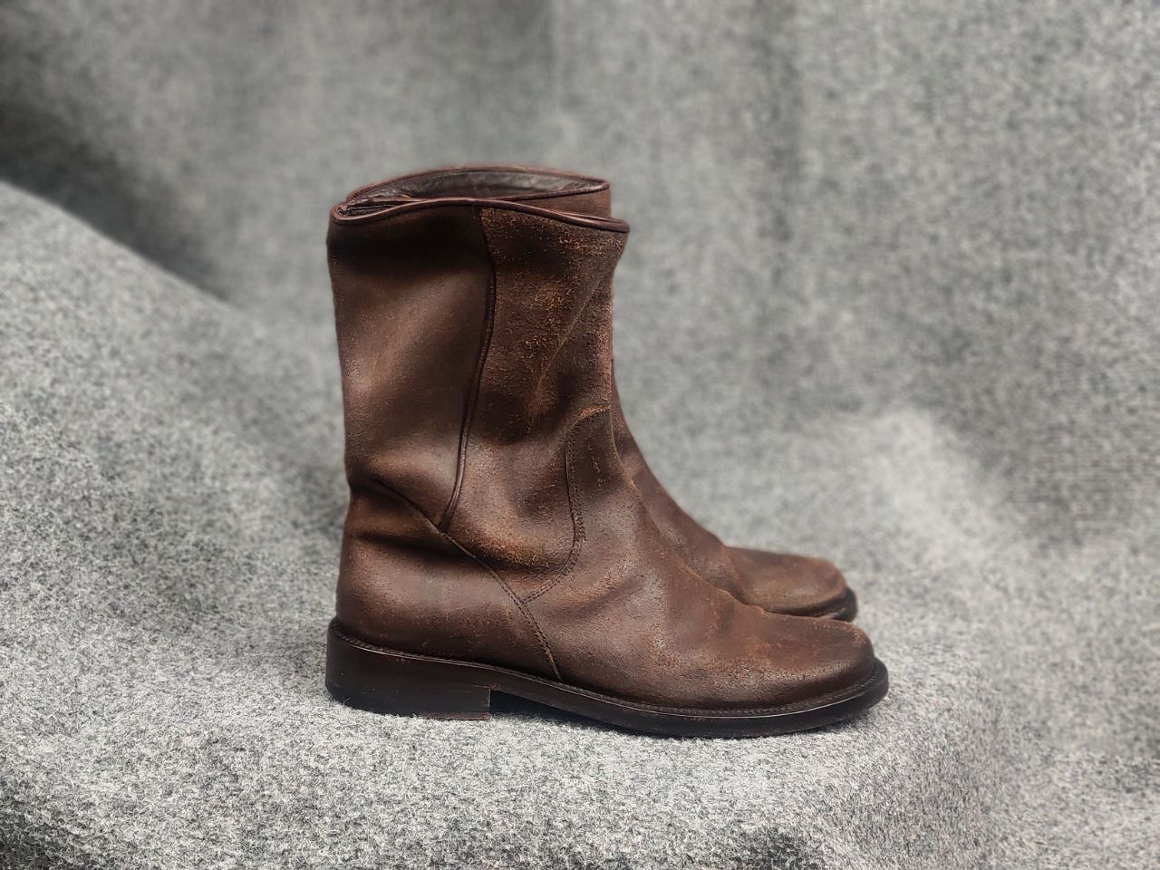 Daniele Alessandrini Alessandrini Vintage Brown Leather Boots Zip Carol Styl Rick Size US 9 / EU 42 - 2 Thumbnail