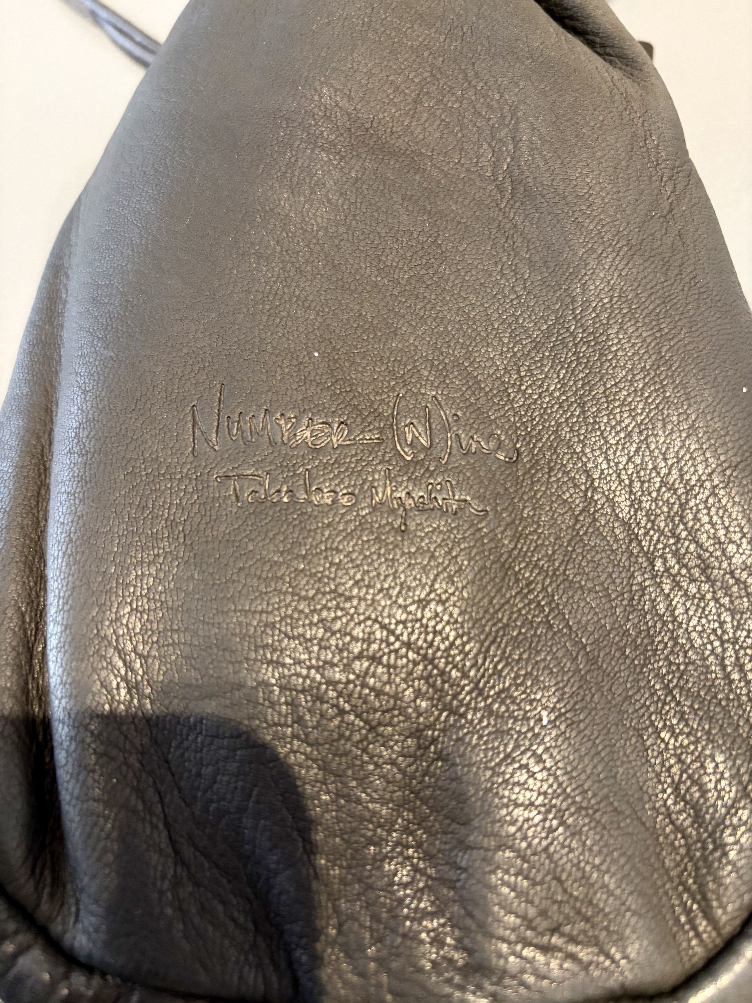 Number (N)ine Pouch Bag Rabbit Fur and Deerskin Size ONE SIZE - 3 Thumbnail