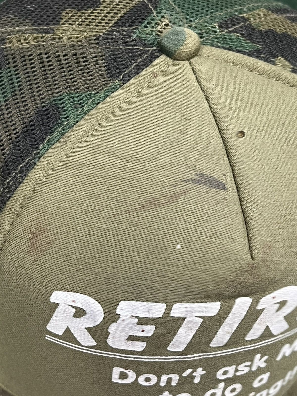 Vintage Vintage 80s Retired Camo Trucker Hat Size ONE SIZE - 2 Thumbnail