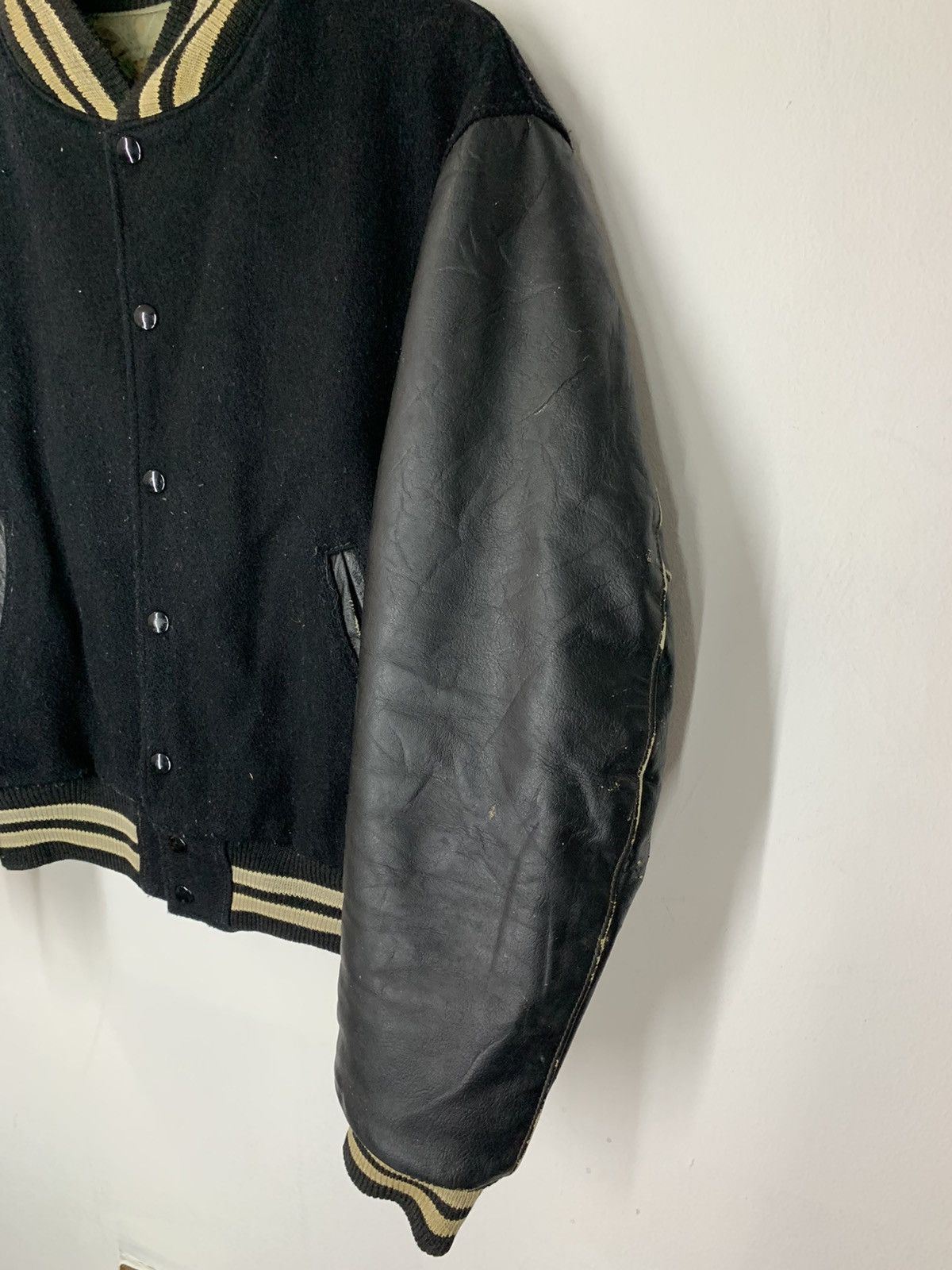 Delong Vintage GOLDEN BEAR Wool Leather Varsity Jacket Size US M / EU 48-50 / 2 - 4 Thumbnail
