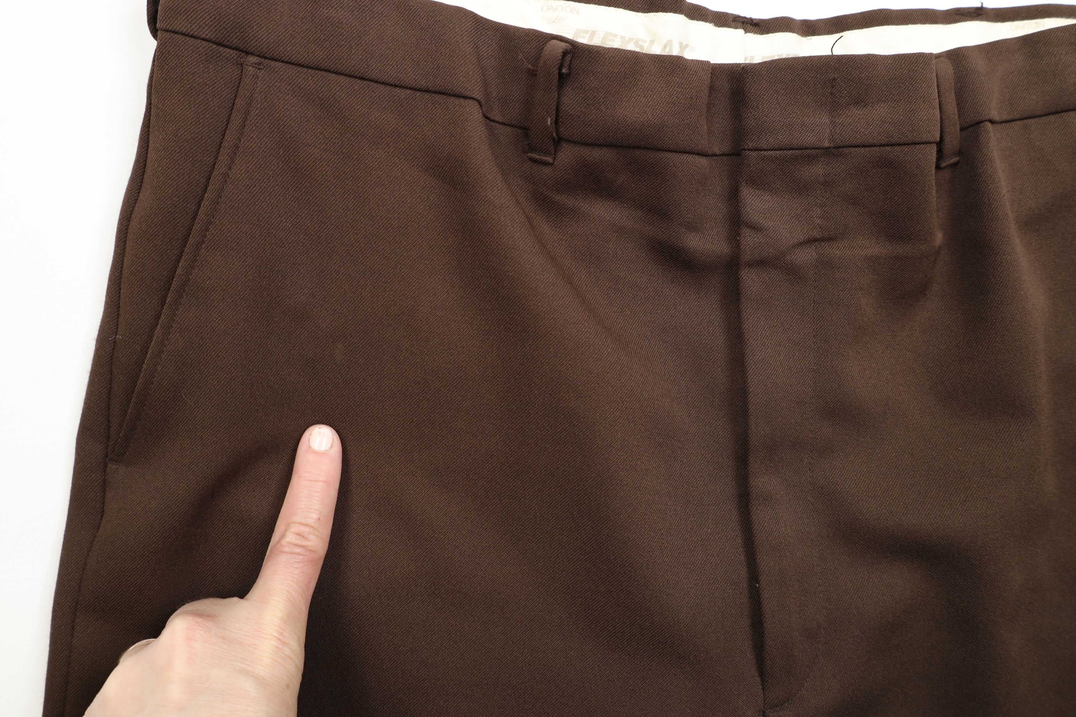 Vintage Vintage 70s Streetwear Bell Bottoms Chino Pants Brown USA Size US 36 / EU 52 - 9 Thumbnail