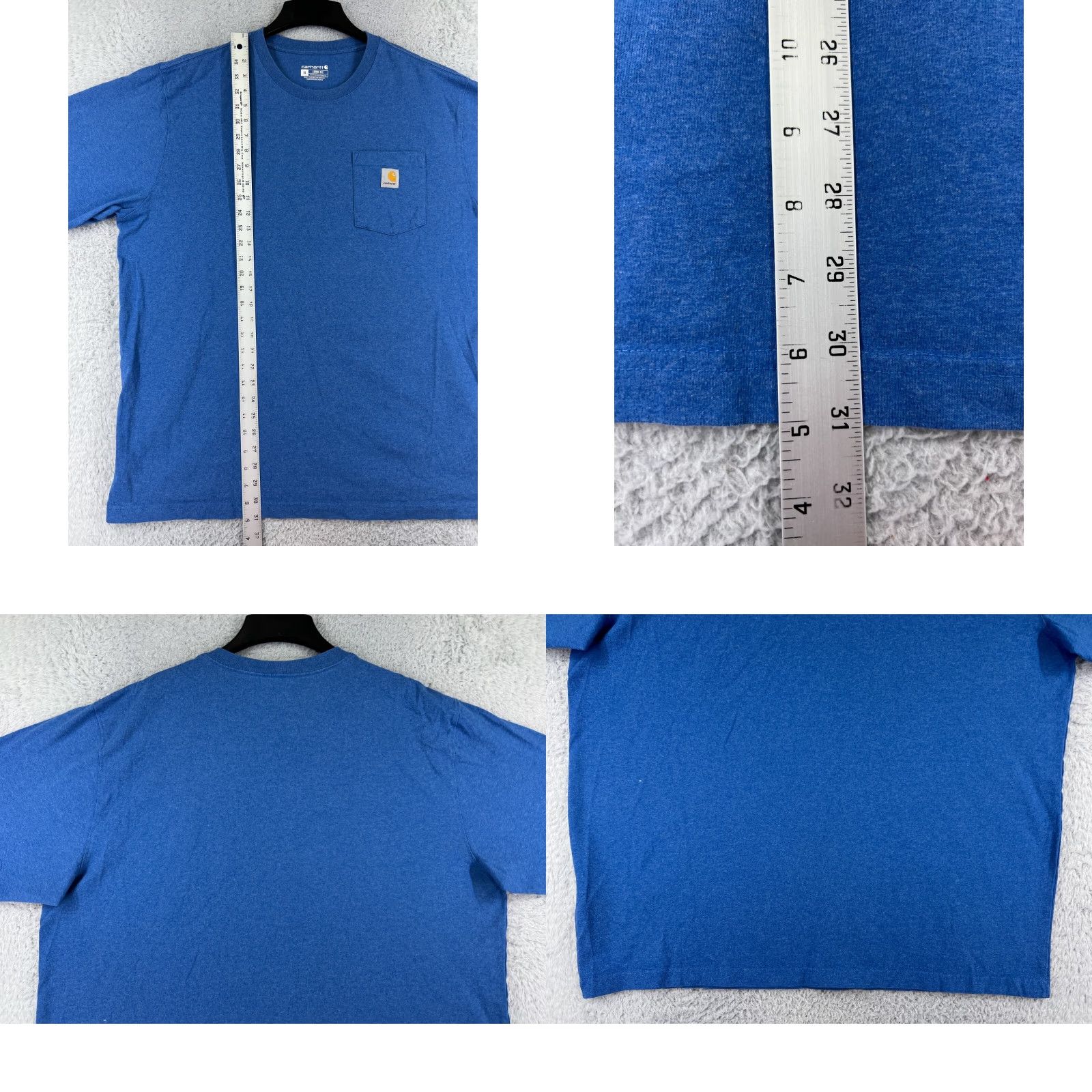 Carhartt Carhartt Shirt Mens Large Blue Crew Neck Pocket Cotton Blend Workwear Size US L / EU 52-54 / 3 - 9 Thumbnail