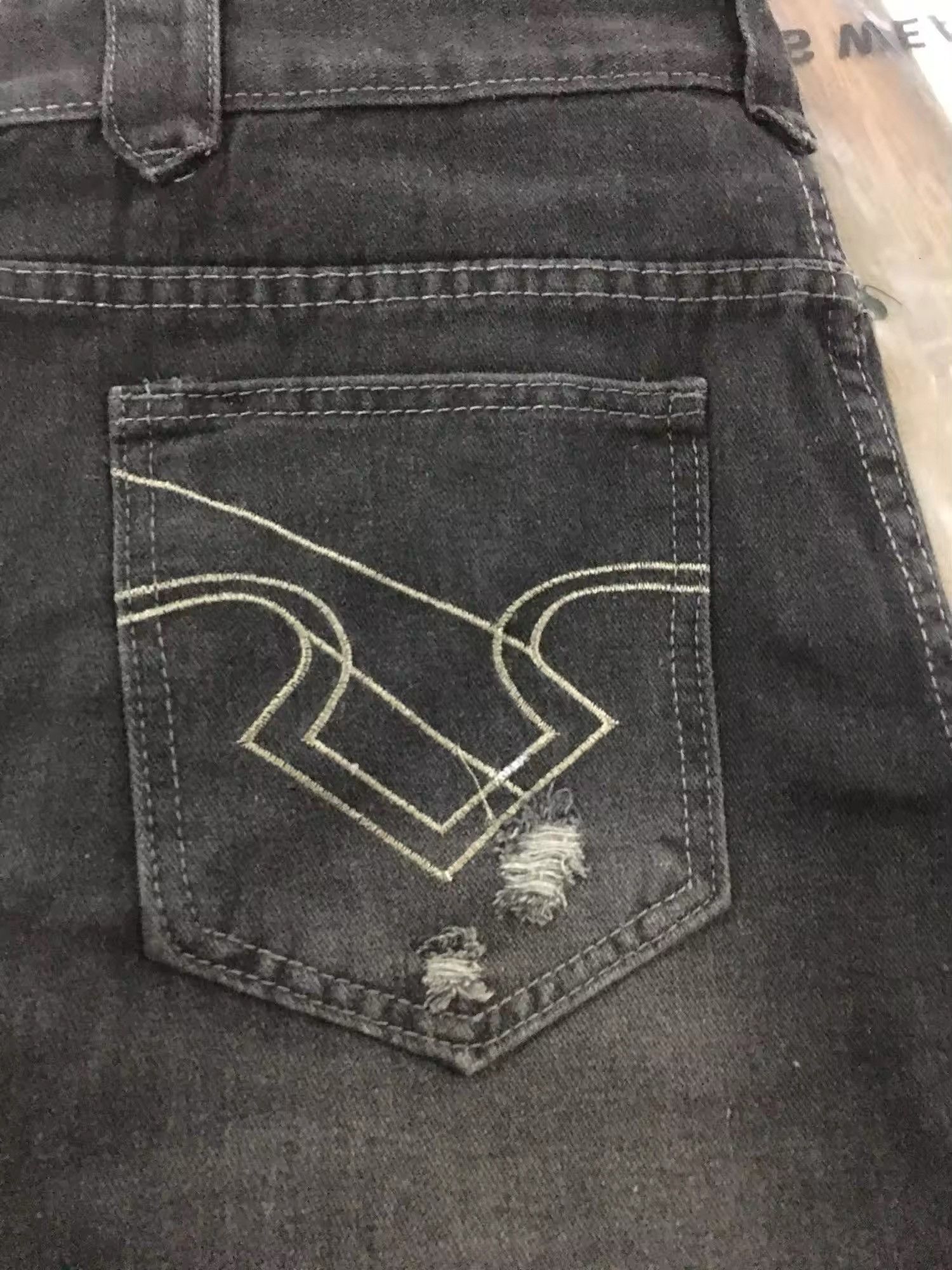 Japanese Brand × Vintage Embroidered Women Micro Flared Jeans Size 32" / US 10 / IT 46 - 7 Thumbnail