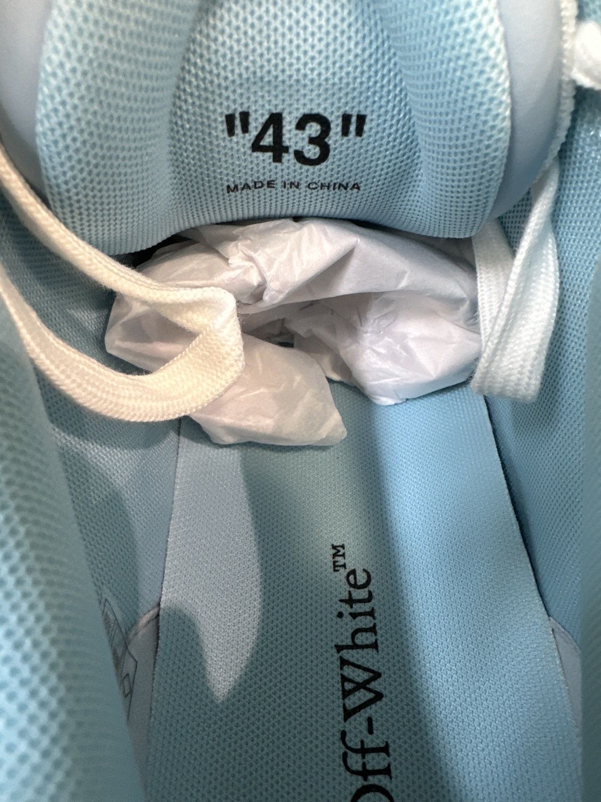 Off-White Off White Out Of Office Light Blue White Sneaker Size US 10 / EU 43 - 6 Thumbnail
