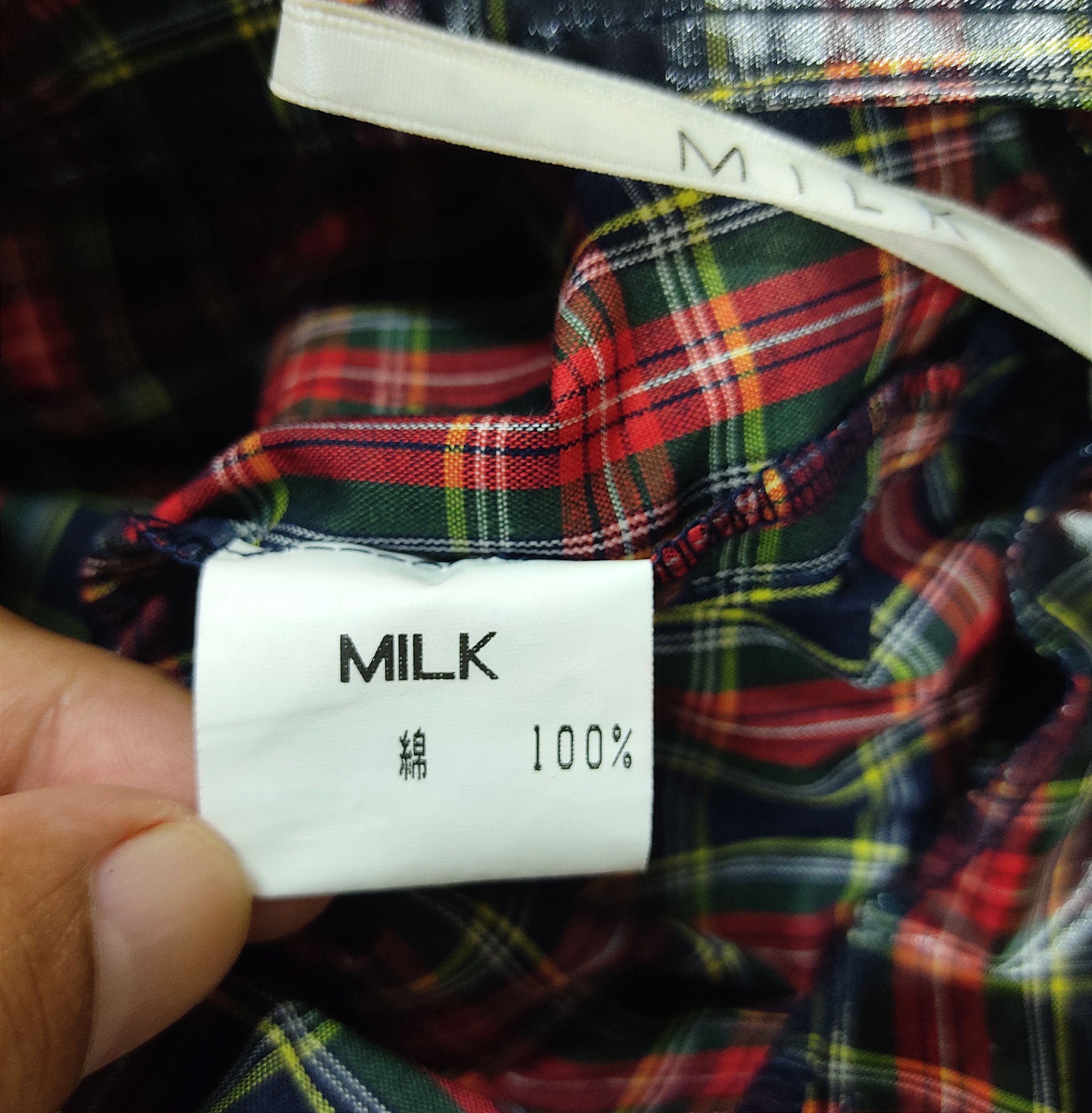 GOTHBOICLIQUE × Japanese Brand × Lad Musician MILK Goth Punk Plaid Tartan Cropped Pants Size 28" / US 6 / IT 42 - 13 Thumbnail