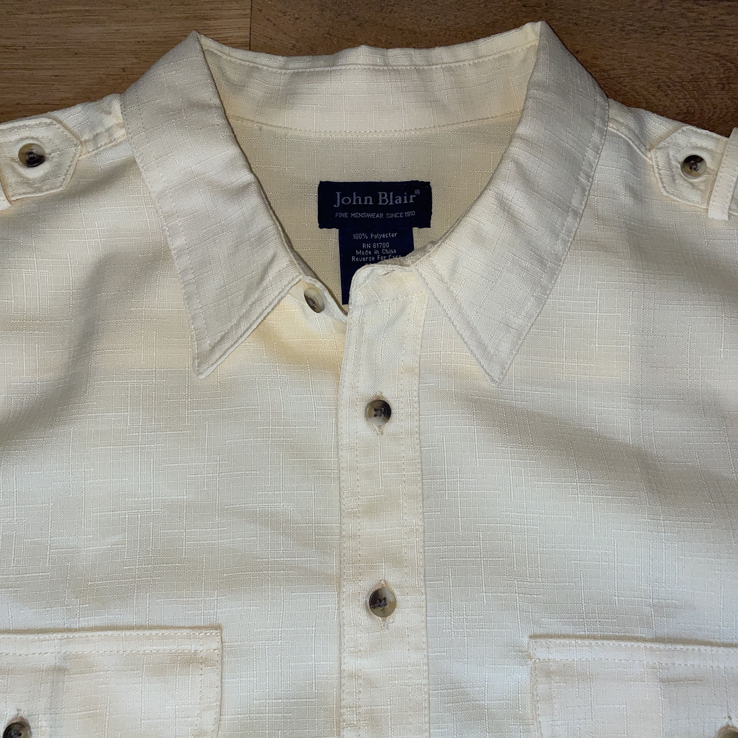 Blair × Vintage John Blair Men's Fashion Short Sleeve Shirt Large Size Xlb Size US XXL / EU 58 / 5 - 3 Thumbnail