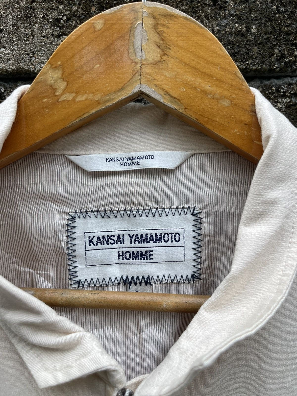 Kansai Yamamoto × Vintage Kansai Yamamoto Homme Beige Jacket - Tag Size L, Fits M Size US M / EU 48-50 / 2 - 3 Thumbnail