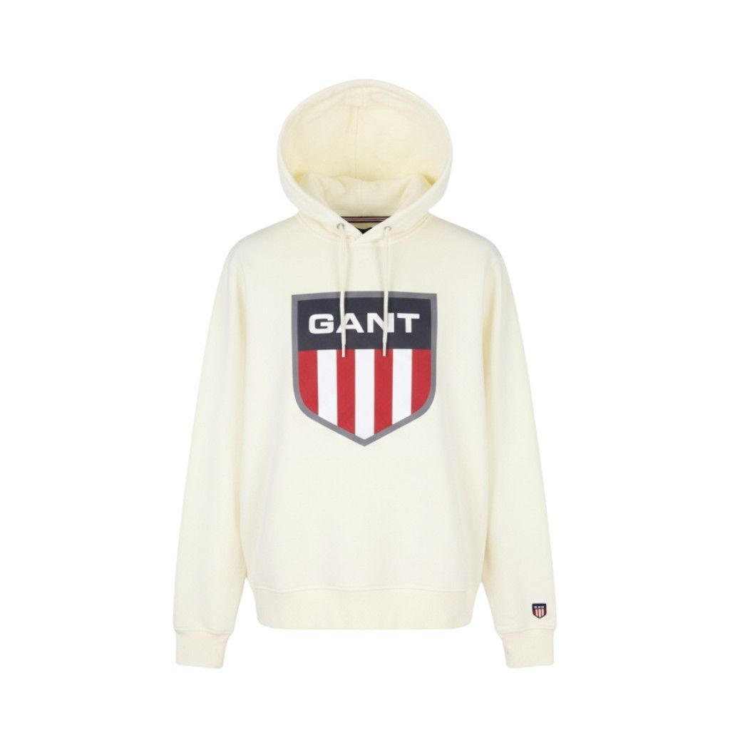 Gant RETRO SHIELD XL Eggshell Ivory Hoodie 87239 Size US XL / EU 56 / 4 - 1 Thumbnail
