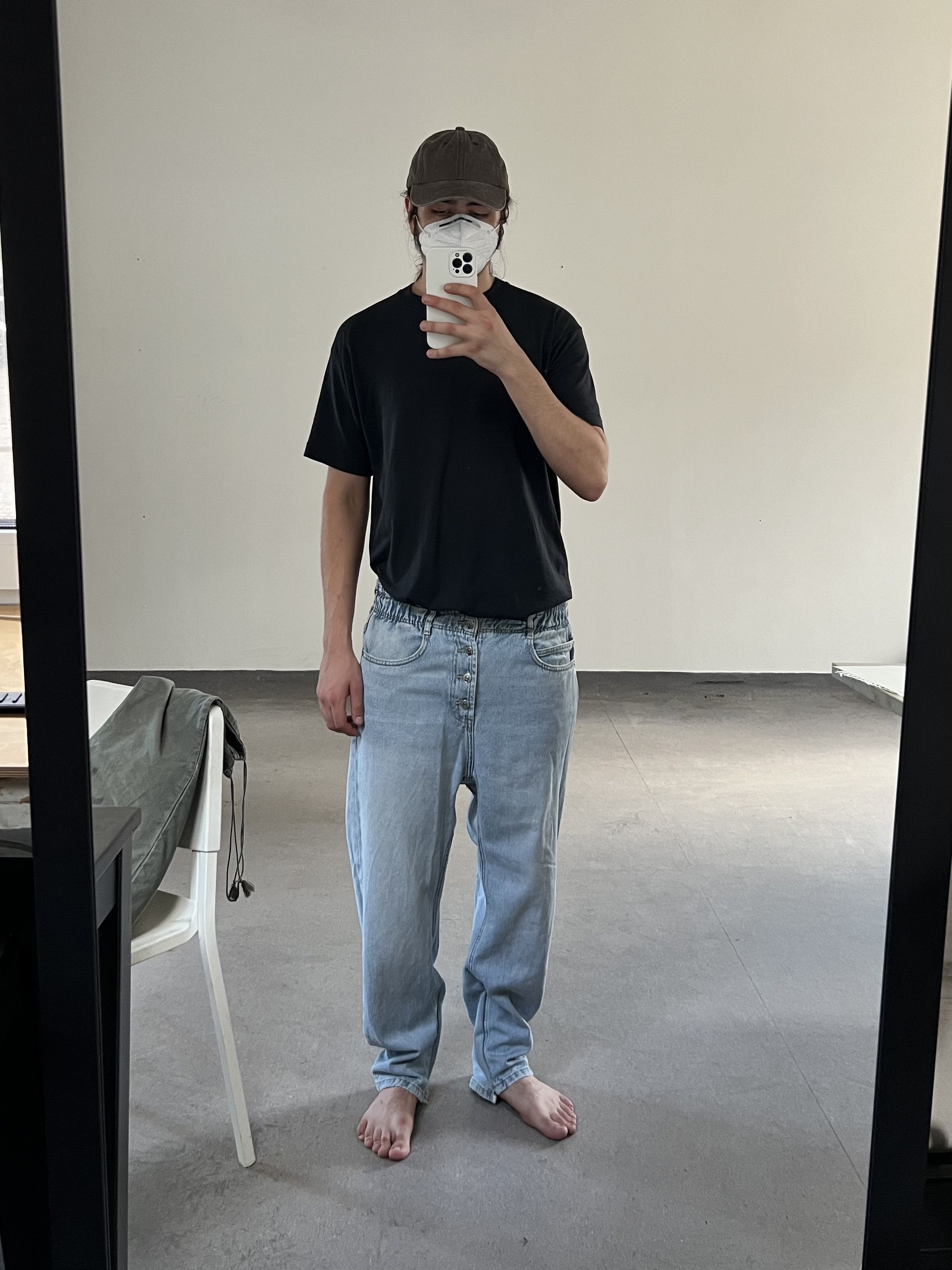 Denime × Japanese Brand No Name Baggie Cargo Elastic Waist Balenci Type Pants Size US 32 / EU 48 - 4 Thumbnail