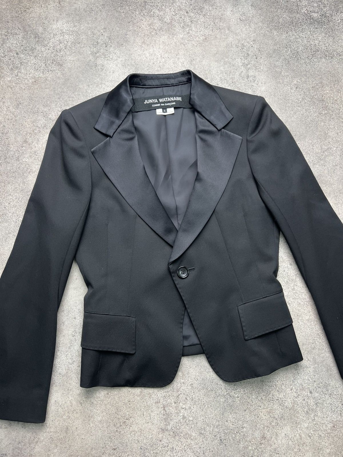 Comme des Garcons Junya Watanabe Comme des garcons black cropped blazer Size S / US 4 / IT 40 - 4 Thumbnail